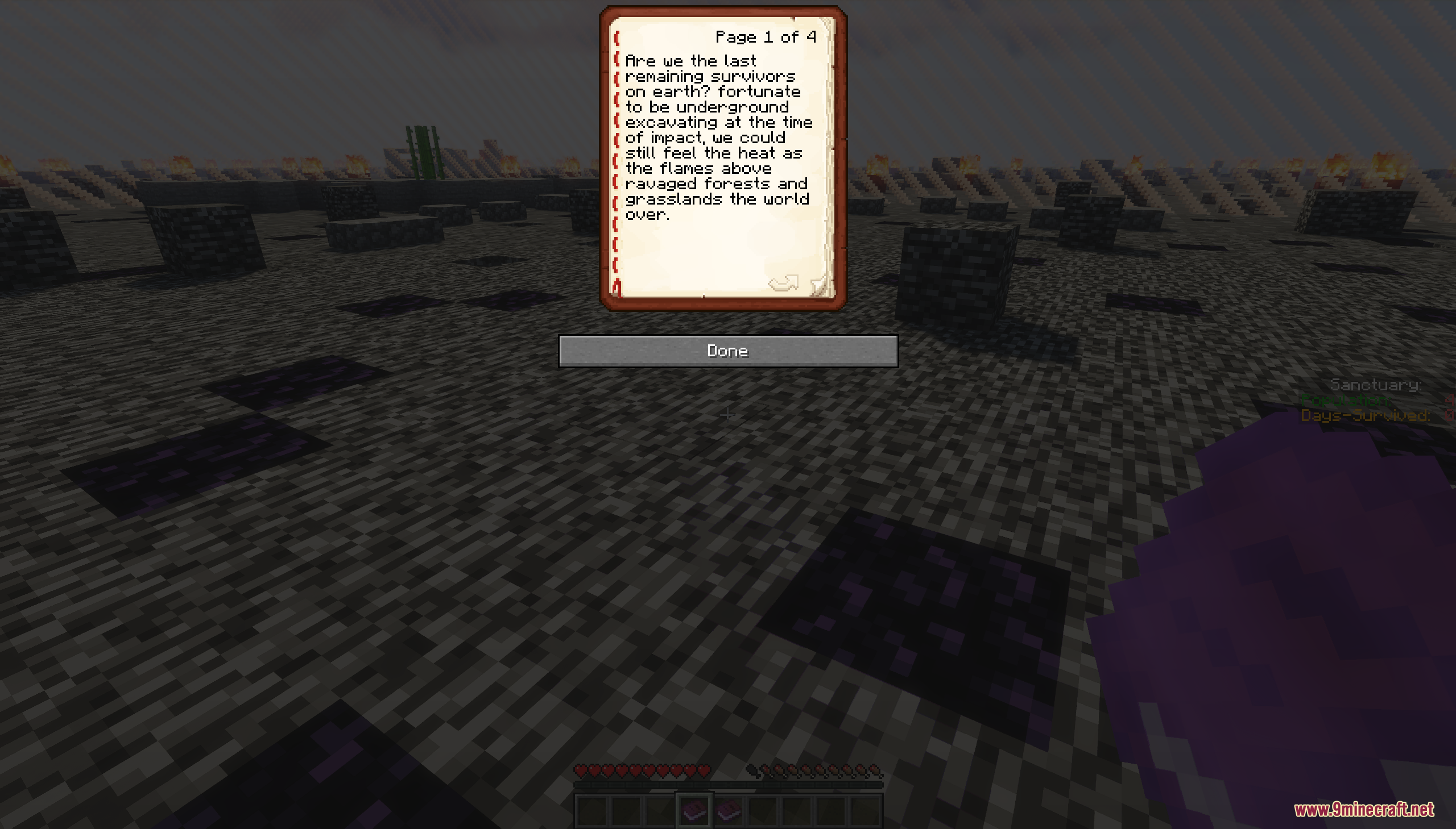 Reading a written book about the last survivors in Final Battleground