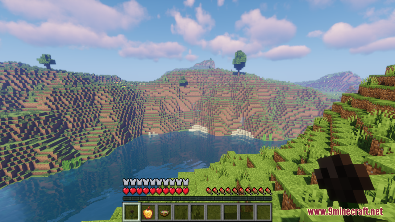 Fresh Hearts Texture Pack showing the updated player health bar