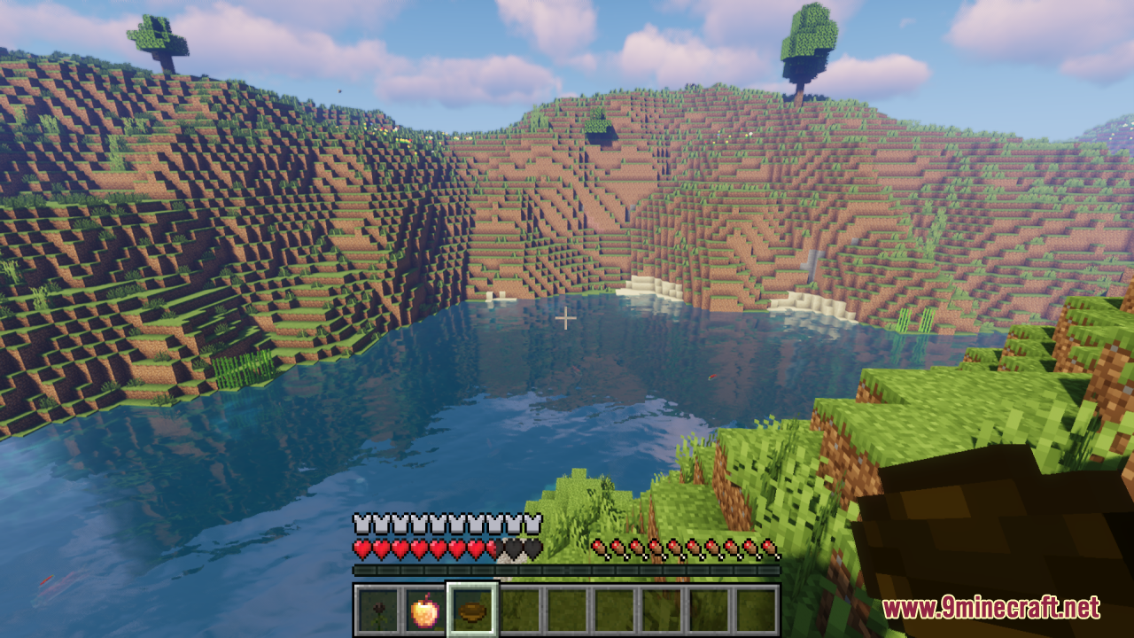 A clear view of the updated health bar by the water