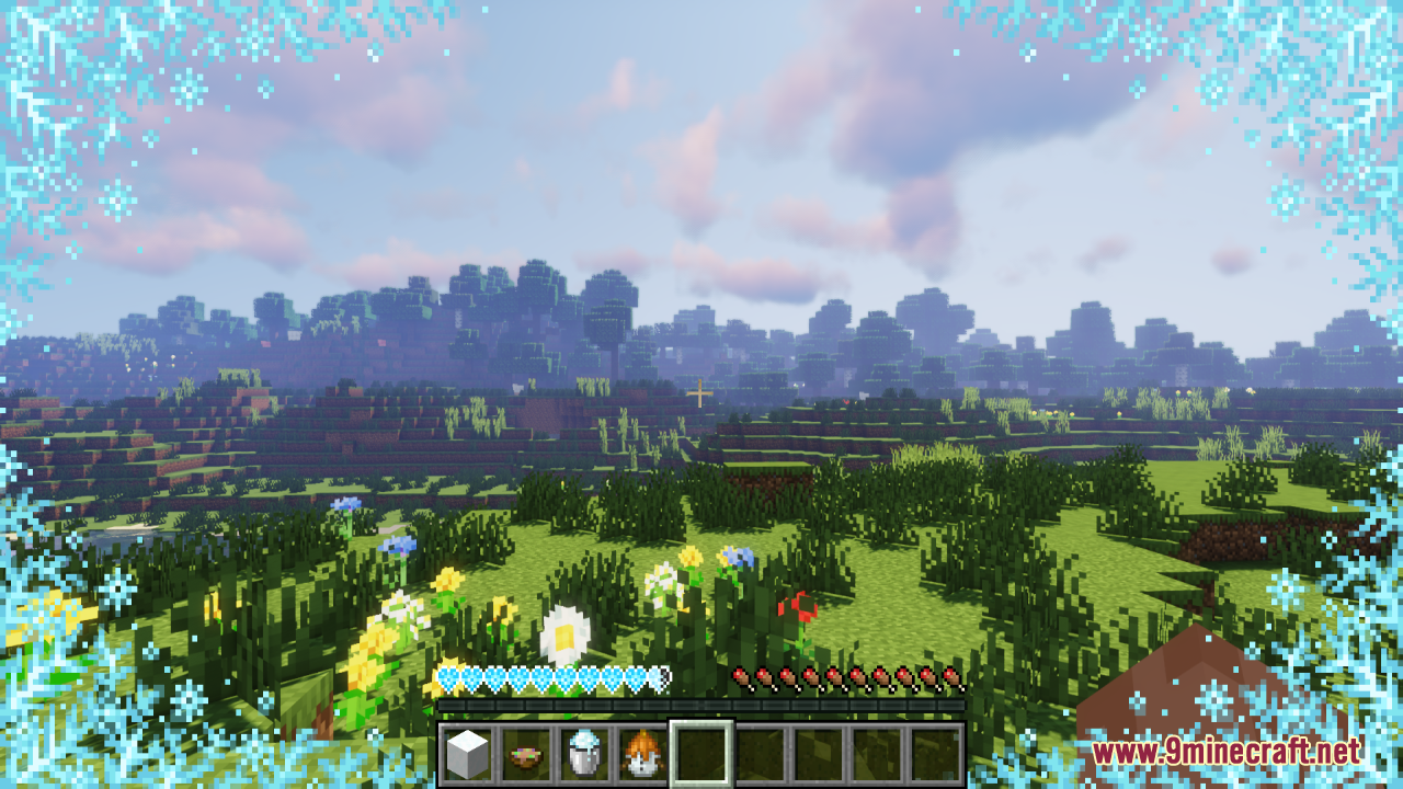 The Fresh Hearts texture pack showing the freezing effect