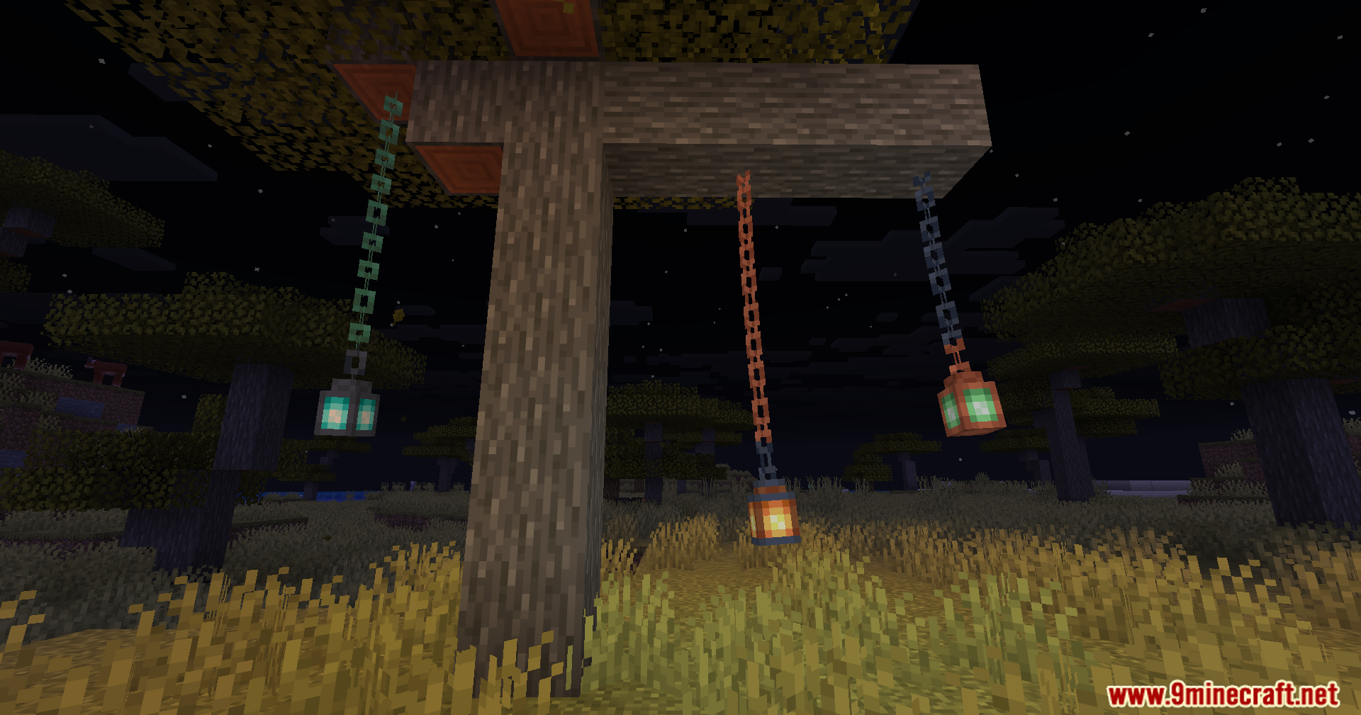 Animated lanterns swinging to the right side showing Fwa Mod