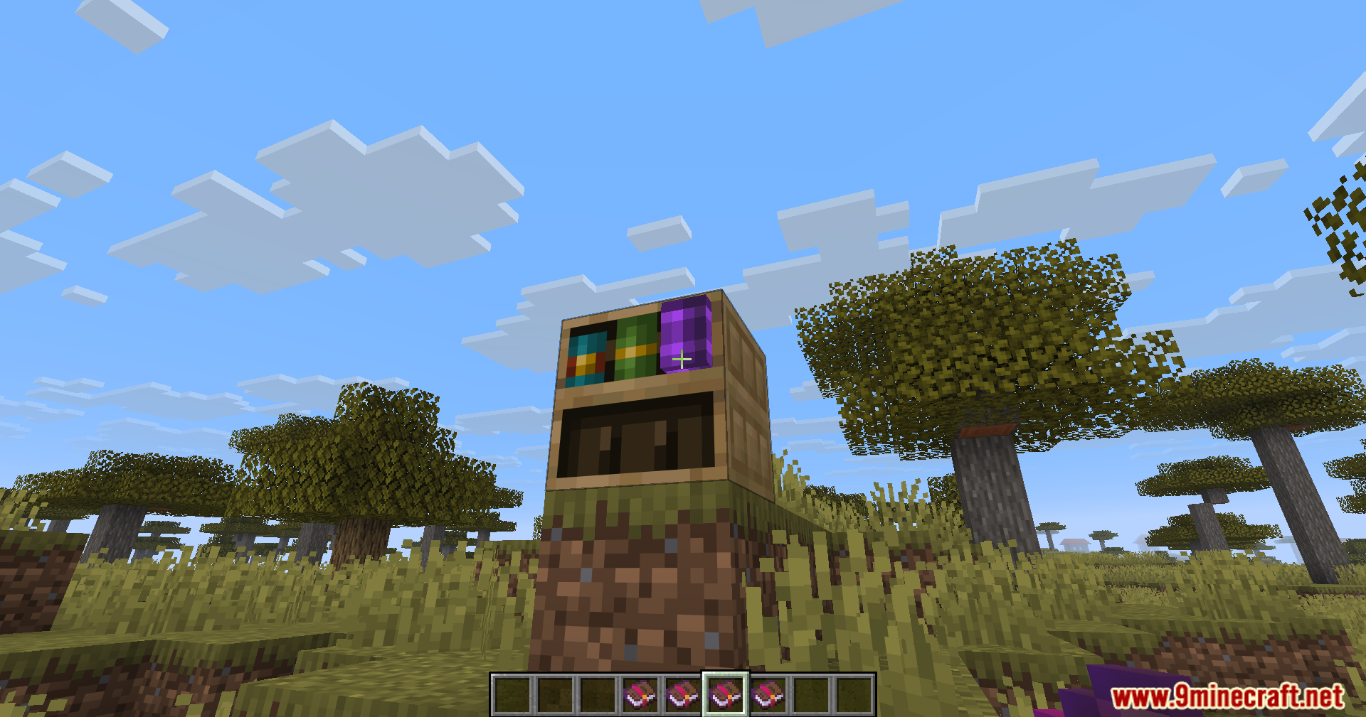 Placing a third enchanted book onto the top shelf slot