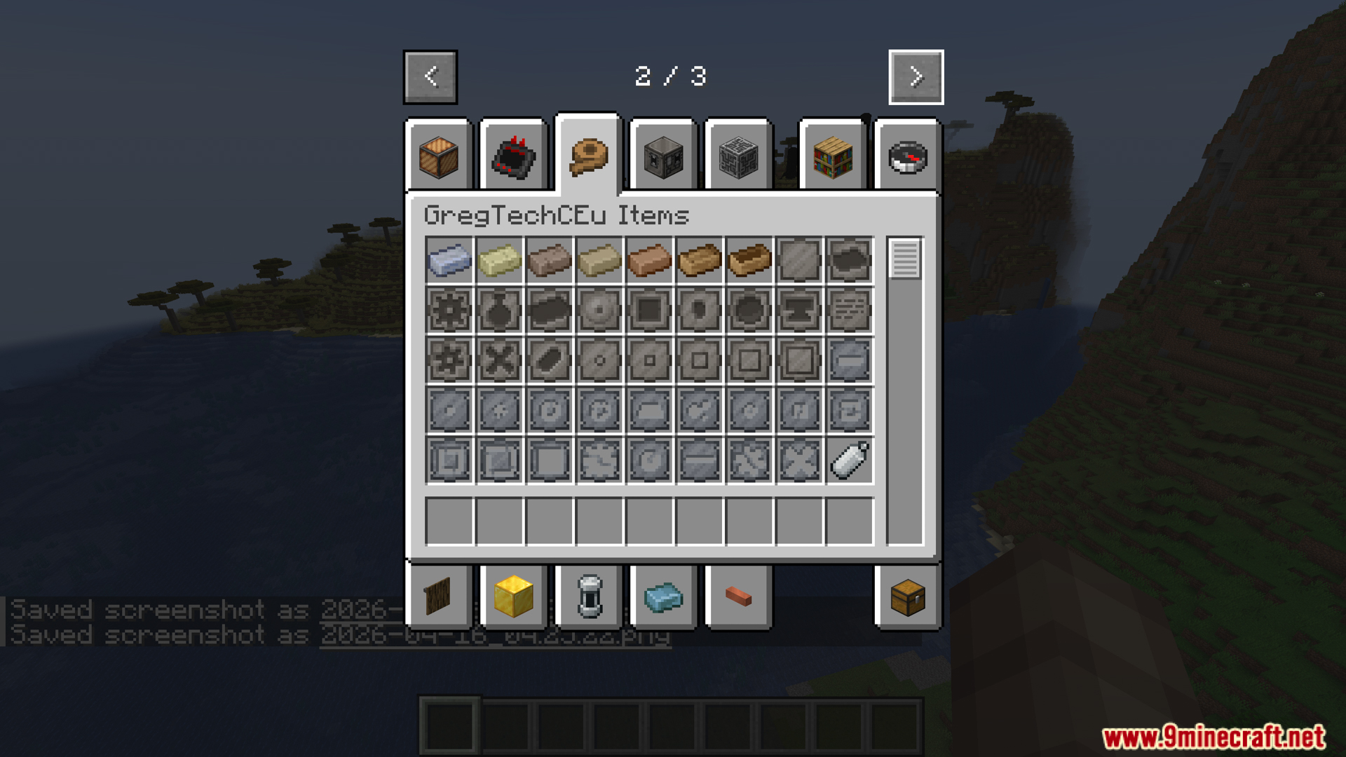 Gtceu Terminals Mod Screenshot 5 Creative inventory menu displaying various GregTechCEu items and crafting components