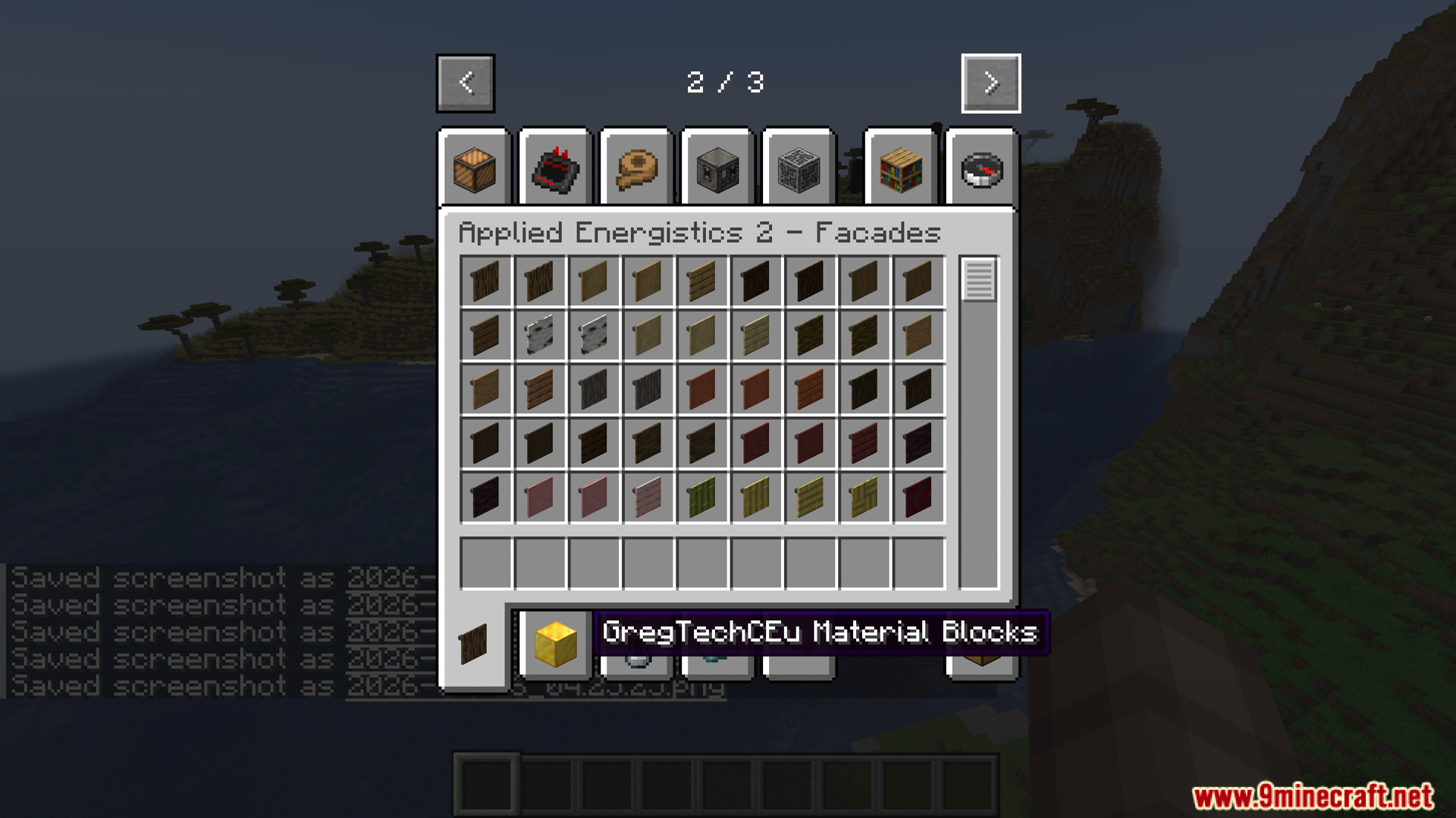 Gtceu Terminals Mod Screenshot 8 Viewing a large selection of block facades in creative inventory