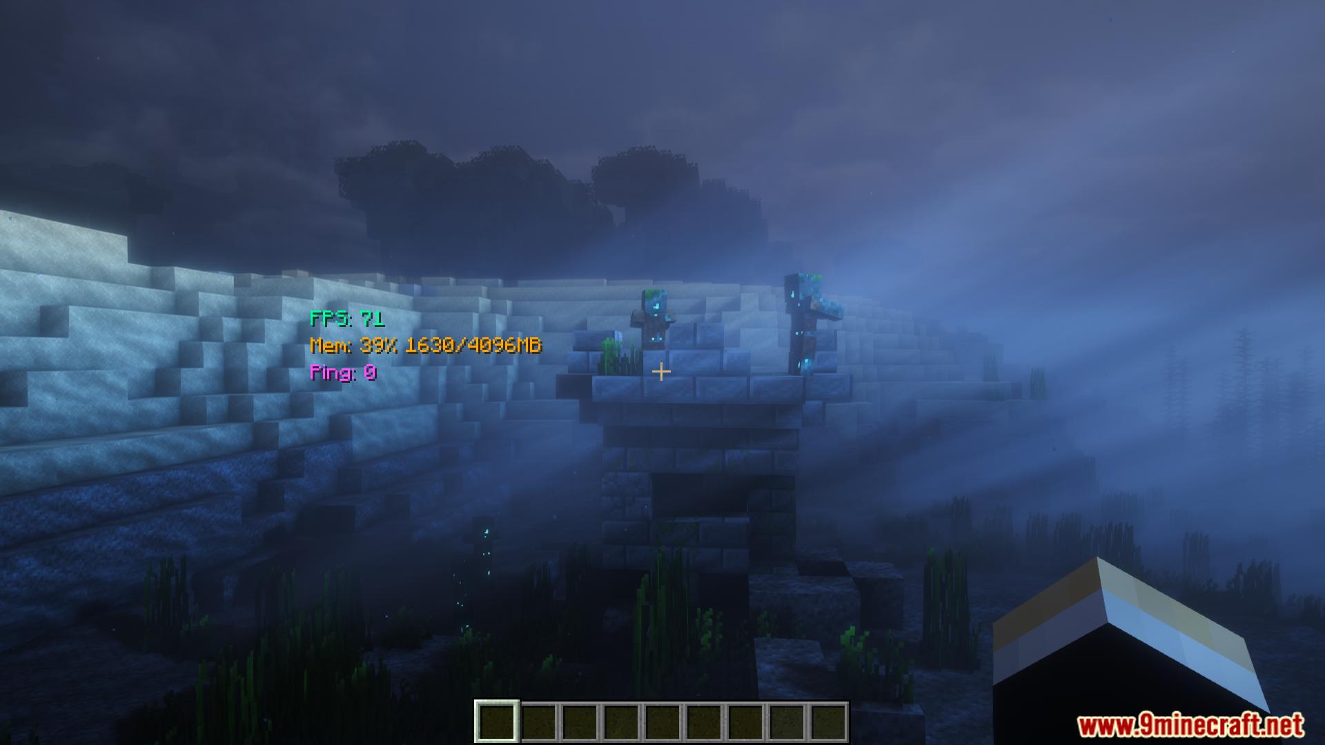 HTP CIT Resewn Optimizer showing stable performance at nighttime ruins