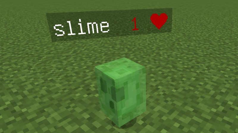 Small slime showing a red health bar with one health point