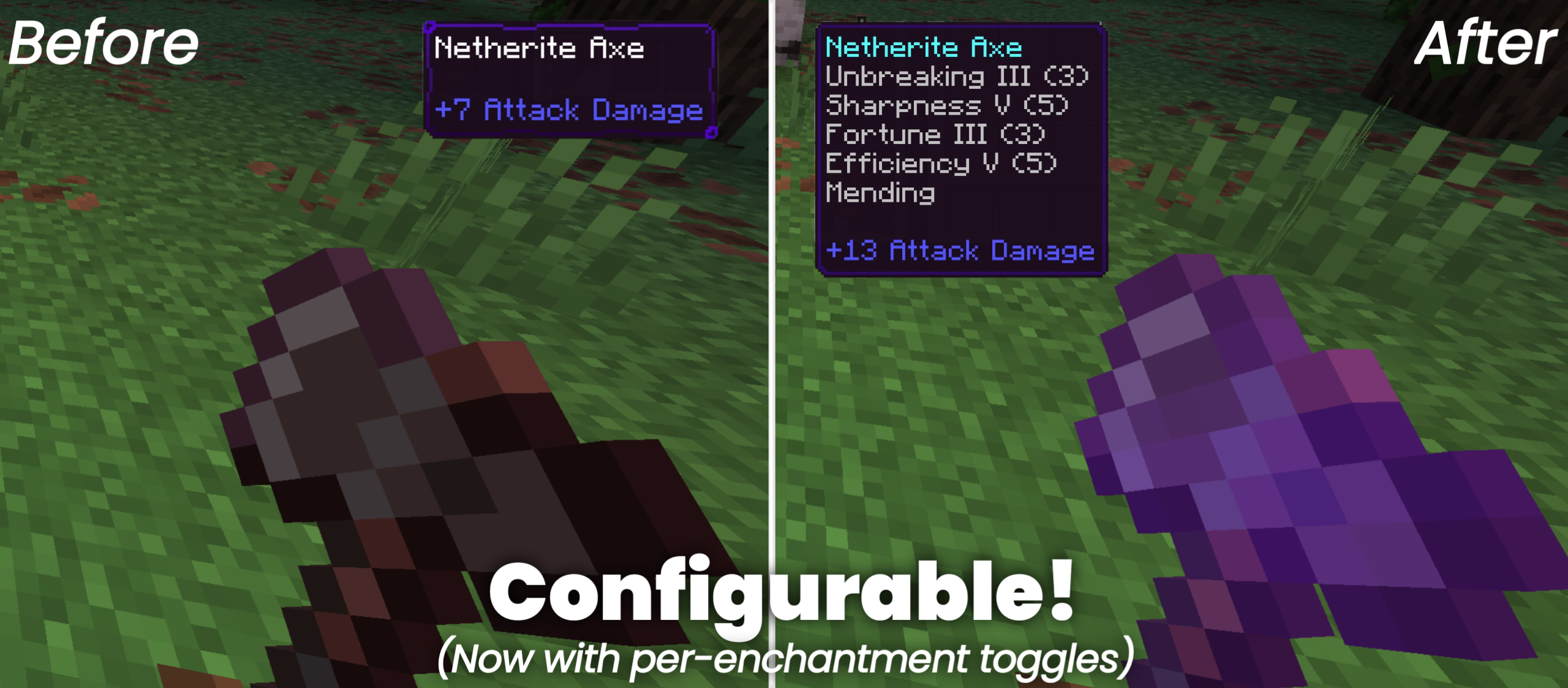 Hold to Enchant MCPE/Bedrock Mods & Addon