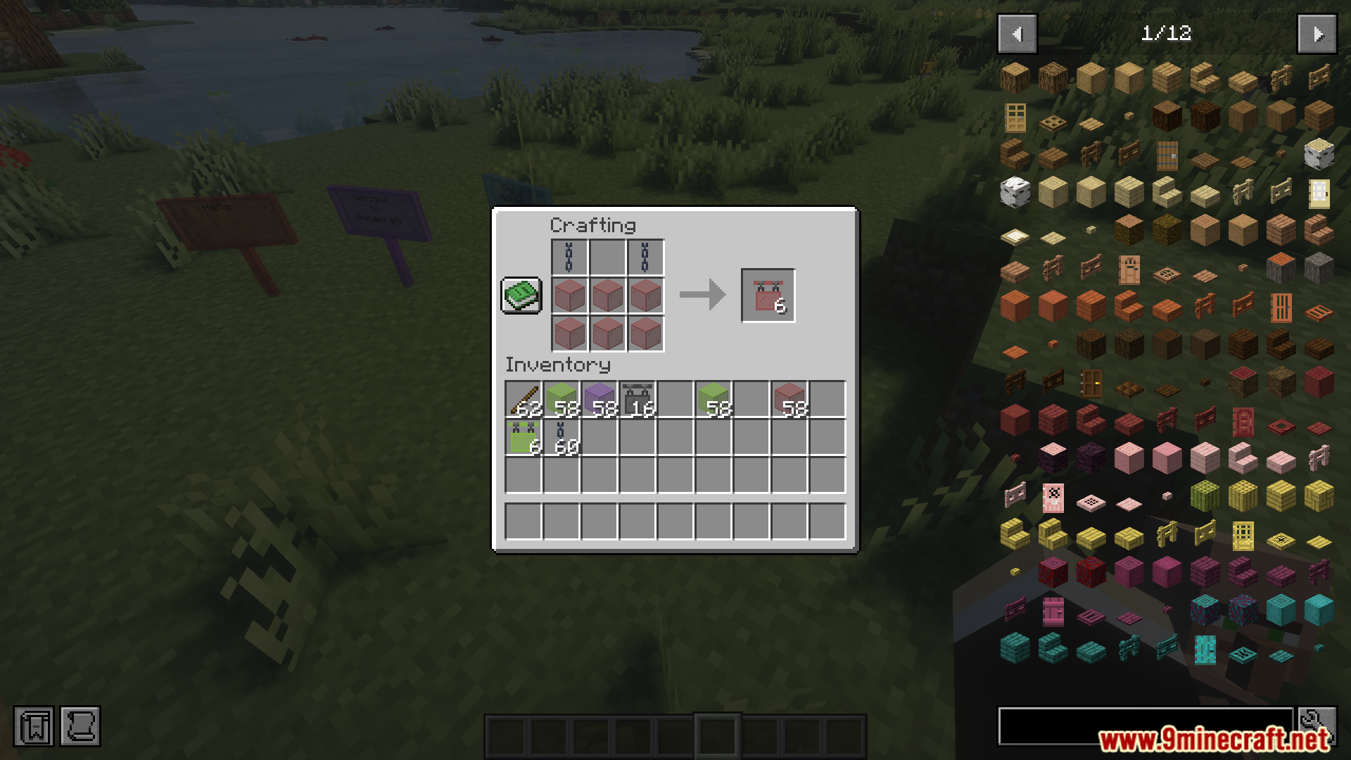 Crafting recipe for pink stained glass hanging signs