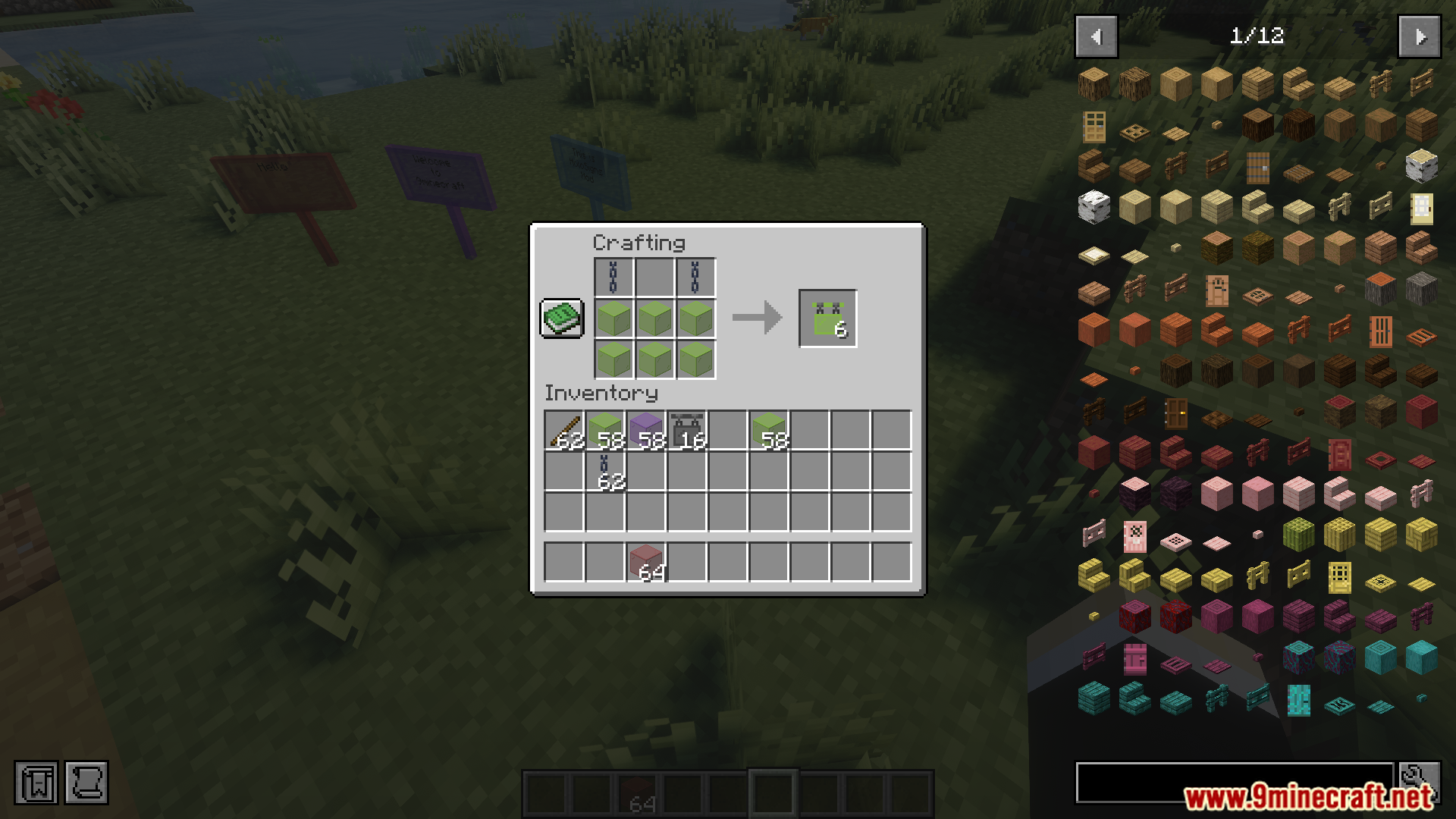 Crafting recipe for lime stained glass hanging signs