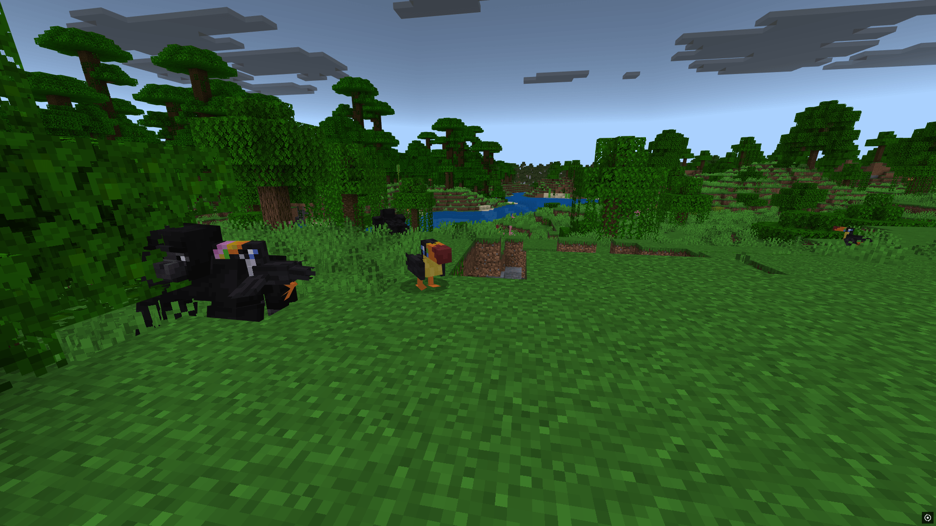 Close up of a black gorilla mob from the Immersive Fauna mod
