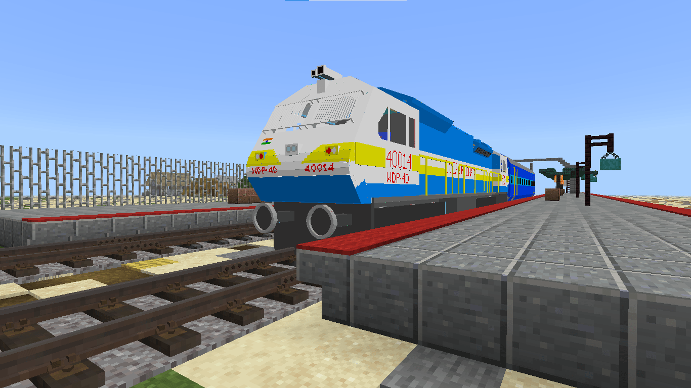 Indian Railways Locomotive Wdp 4d Addon MCPE/Bedrock Mods & Addon Screenshot 1