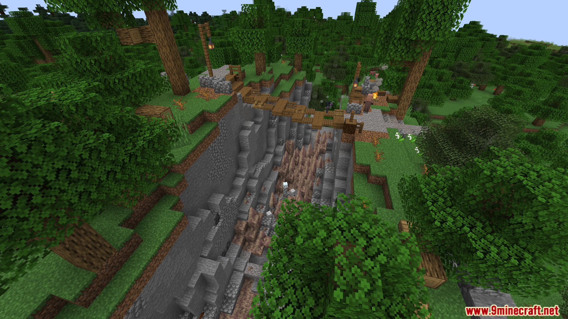 Large circular prismarine structure floating above an underwater ocean base