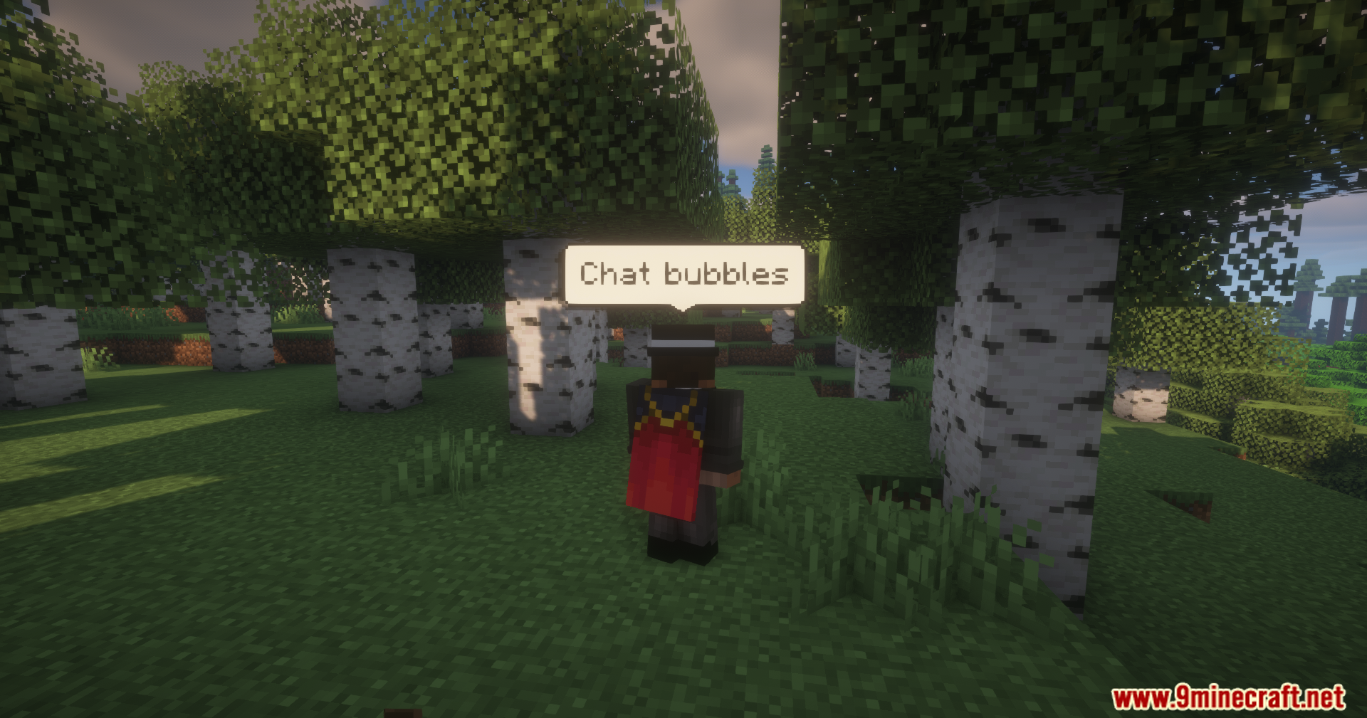 Jvitor's Chat Bubbles mod shows messages above a player