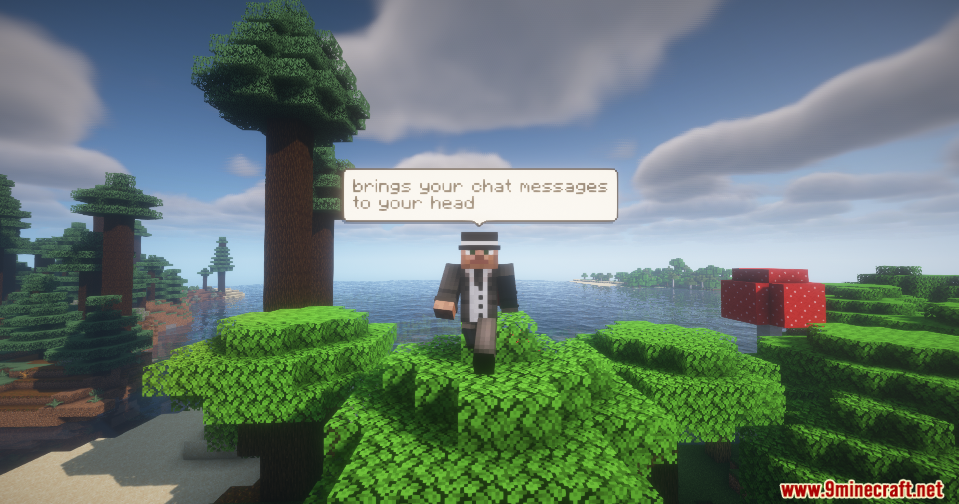 Jvitor's Chat Bubbles Mod shows messages above a player's head