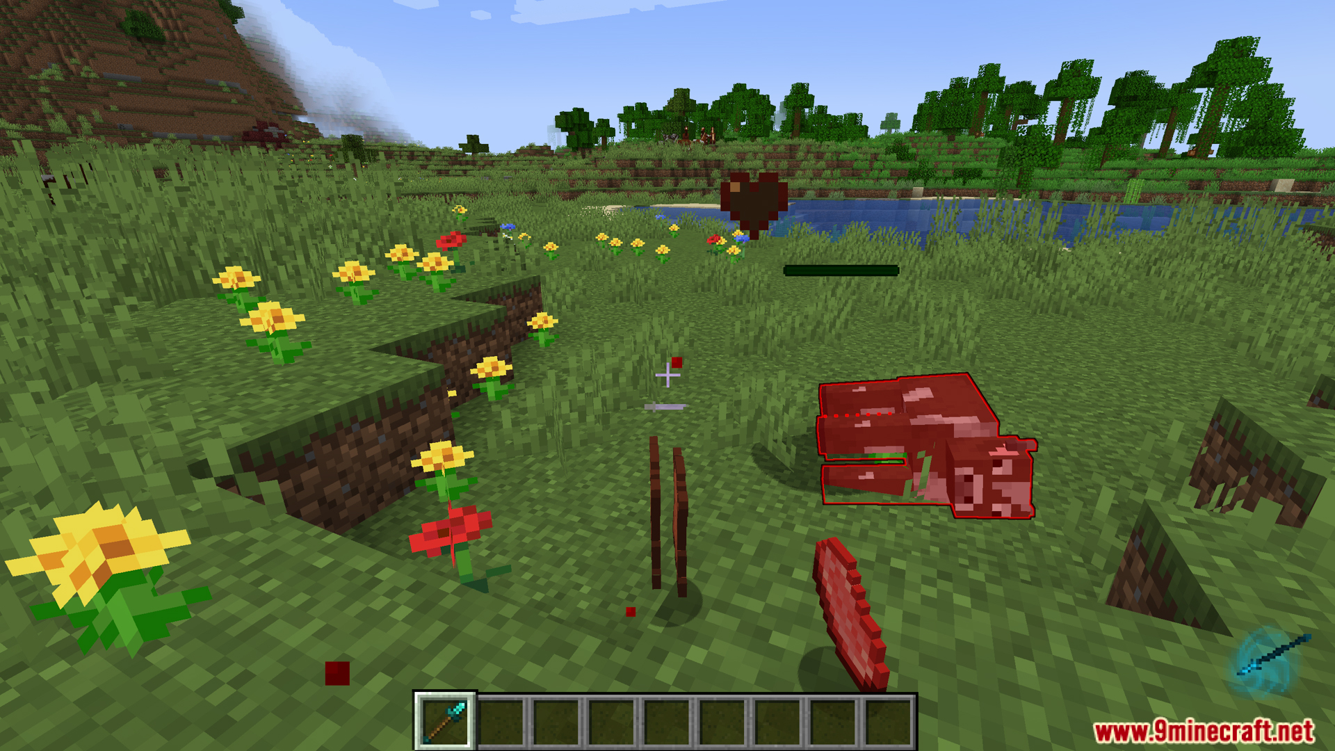 A cinematic kill cam view of a defeated mob