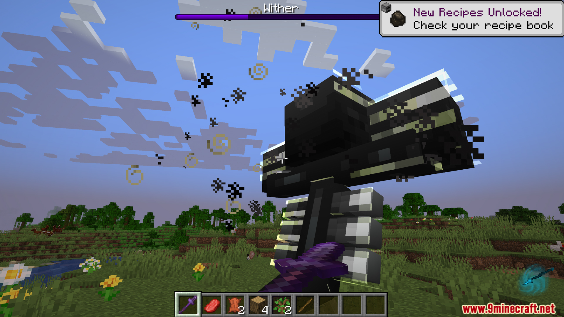 A dramatic kill cam shot of defeating the Wither