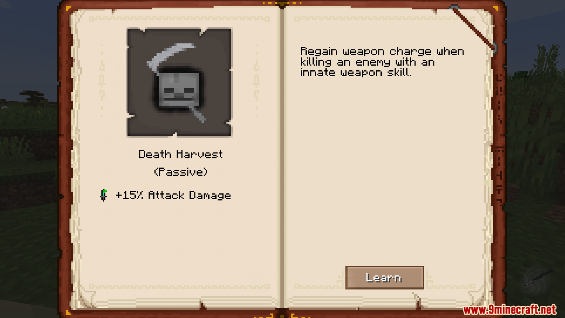 Death Harvest passive skill from Epic Fight mod