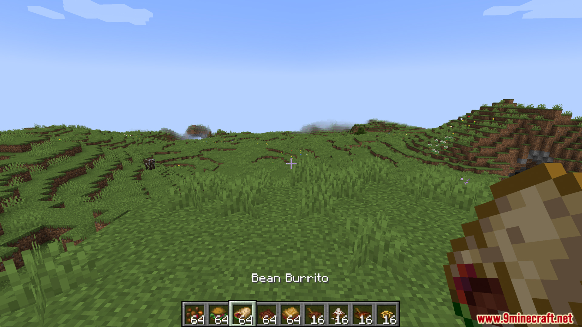 Legume Delight Mod Screenshot 9 Player holding a Bean Burrito item in their hand