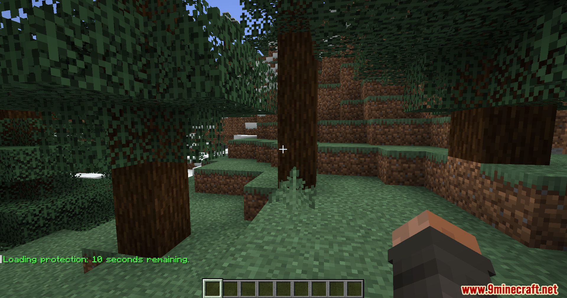 Chat message showing 10 seconds of loading protection remaining