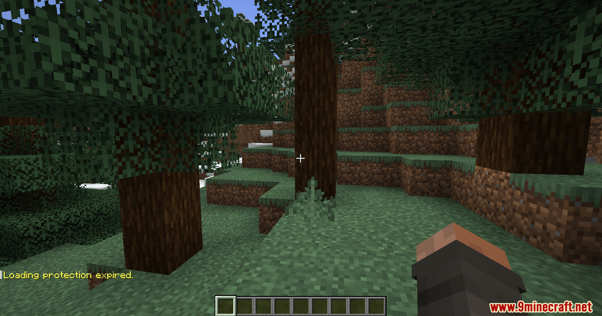 Chat message indicating that loading protection has expired