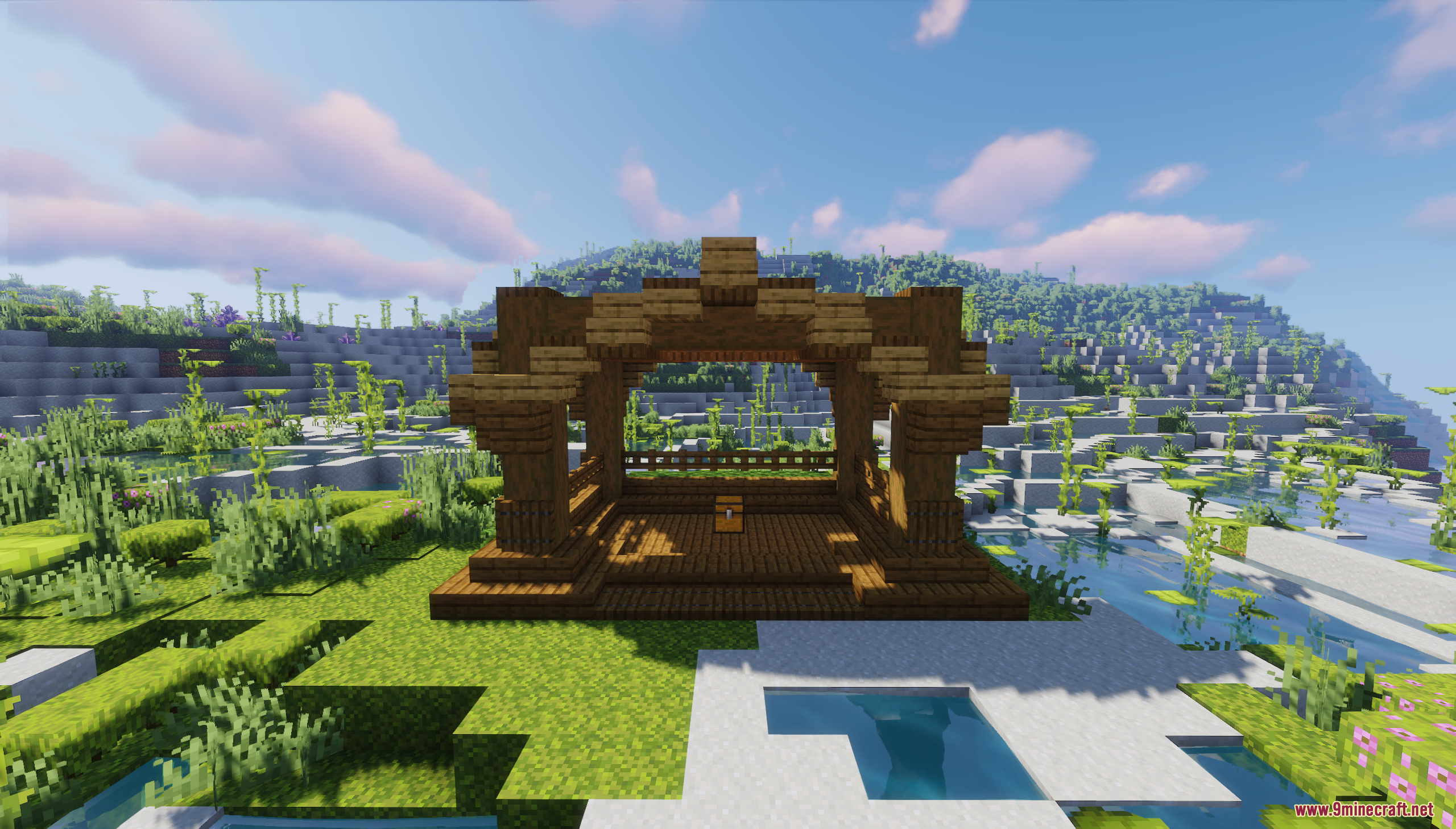 Wooden structure in the Lush Lands Map