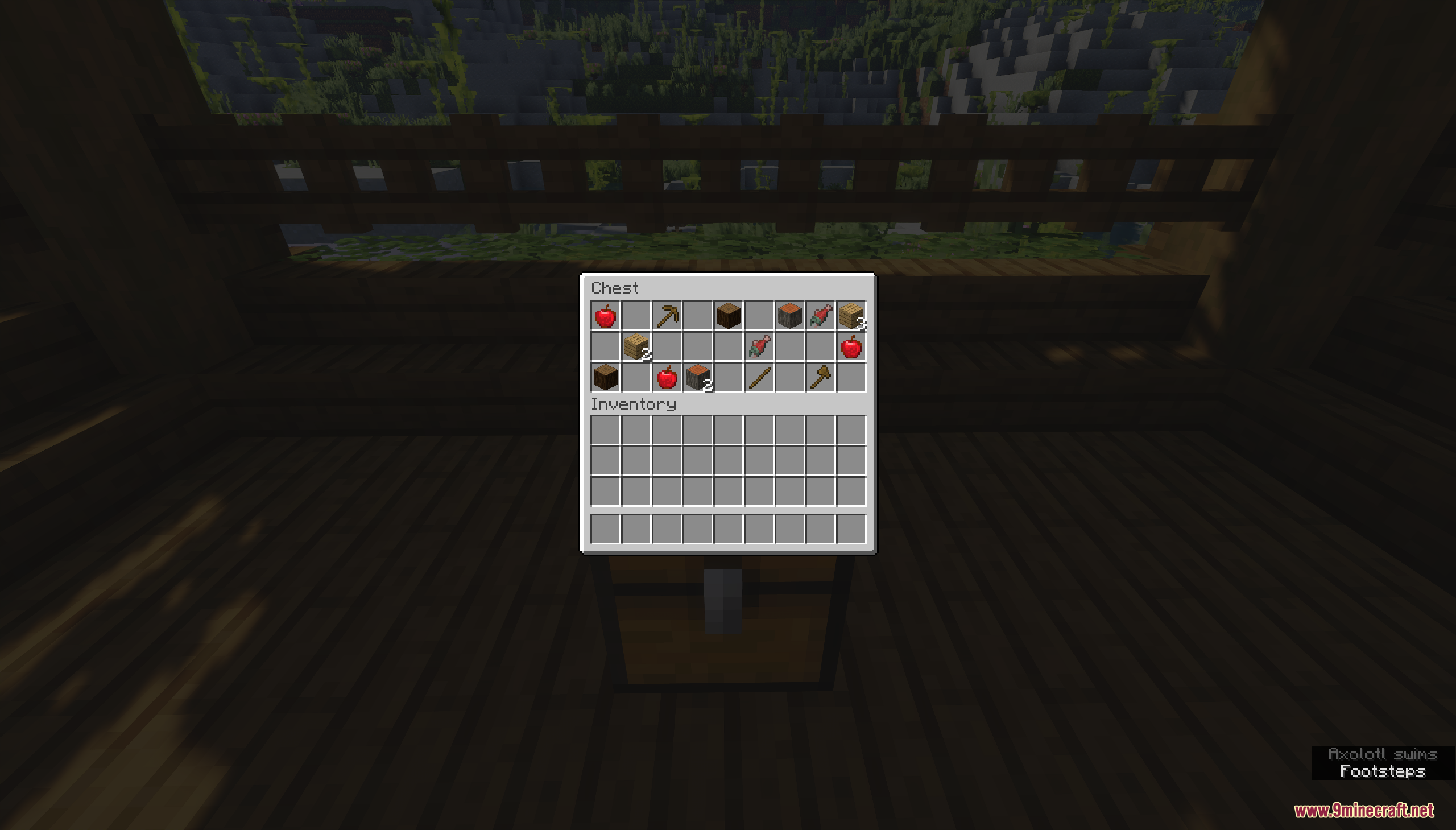 A starter chest filled with tools and food