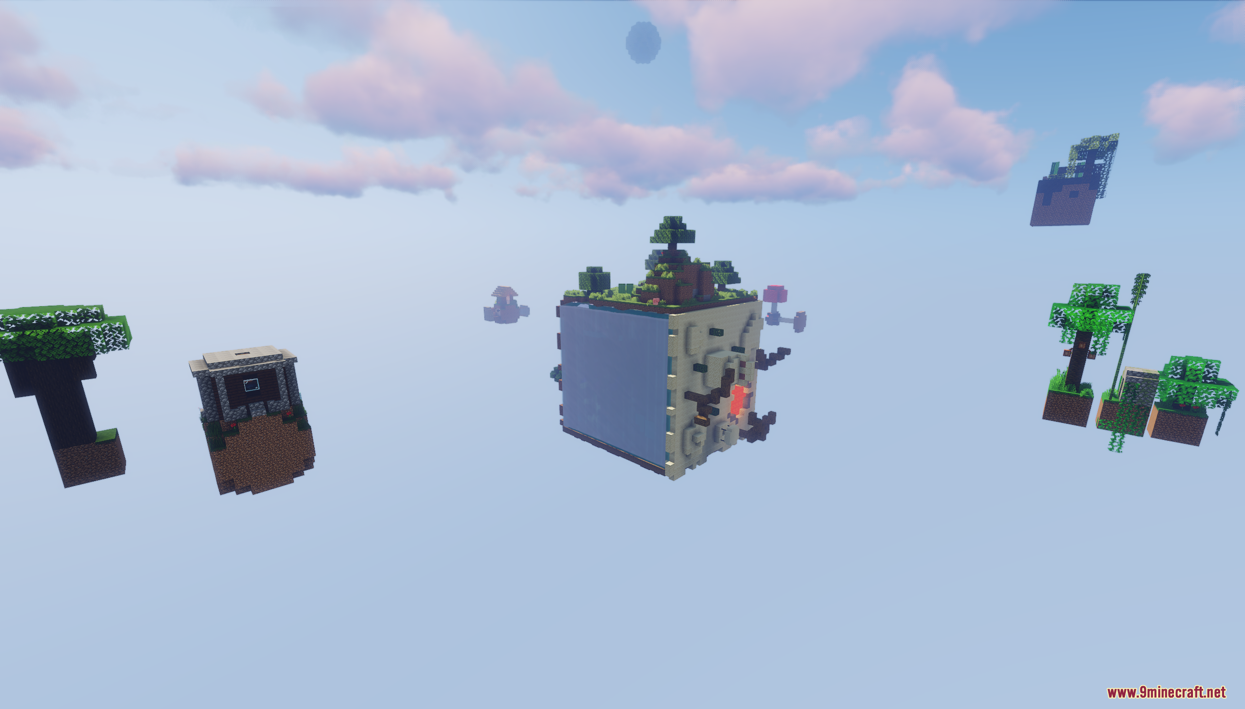 A sky world with many different floating islands to explore