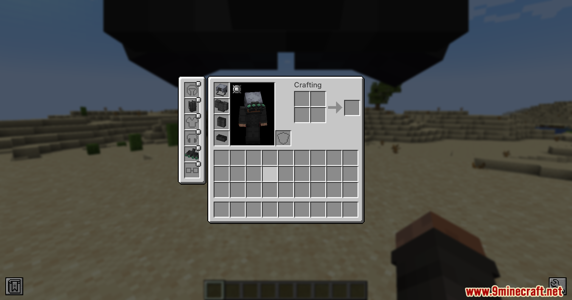 Player wearing tactical gear in the inventory screen