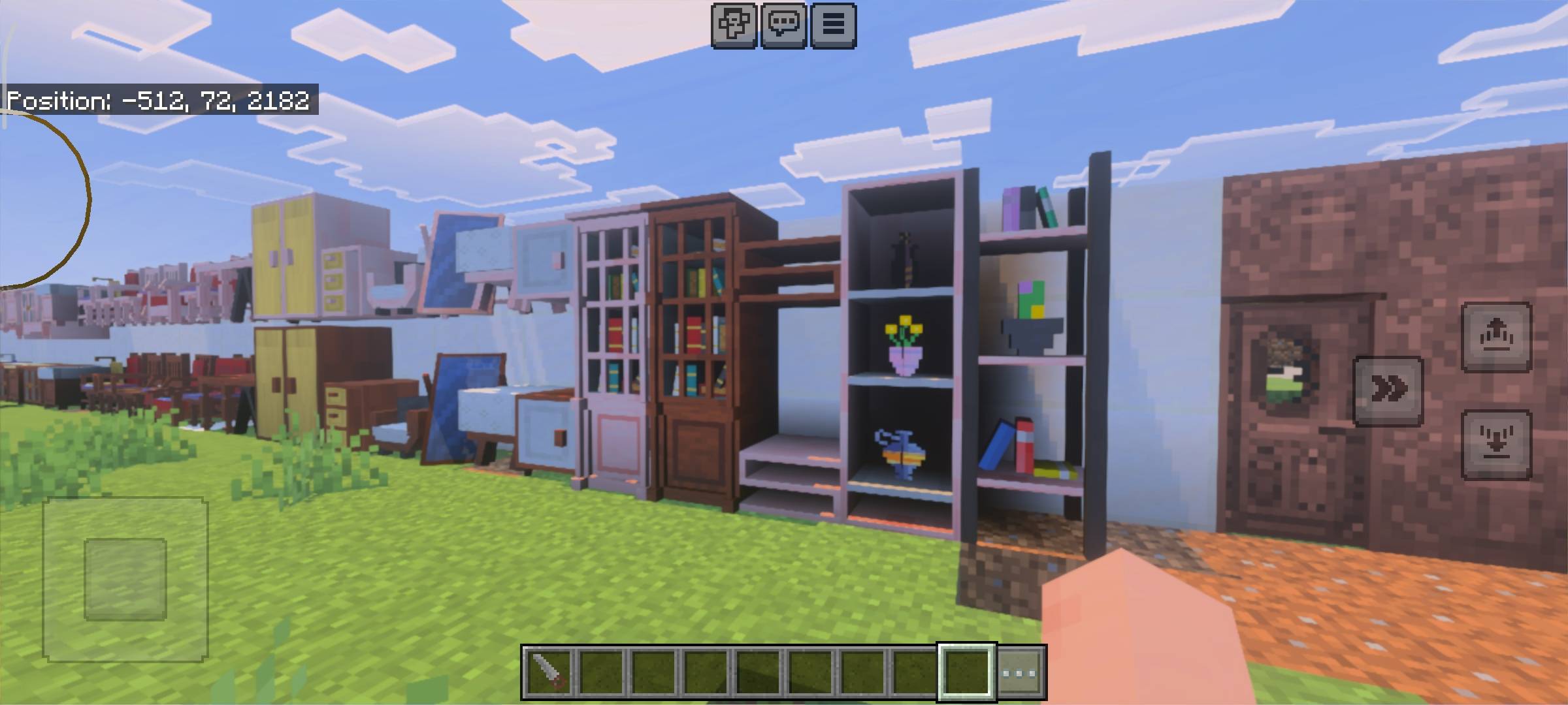 Modblockte Furniture Addon MCPE/Bedrock Mods & Addon Screenshot 1