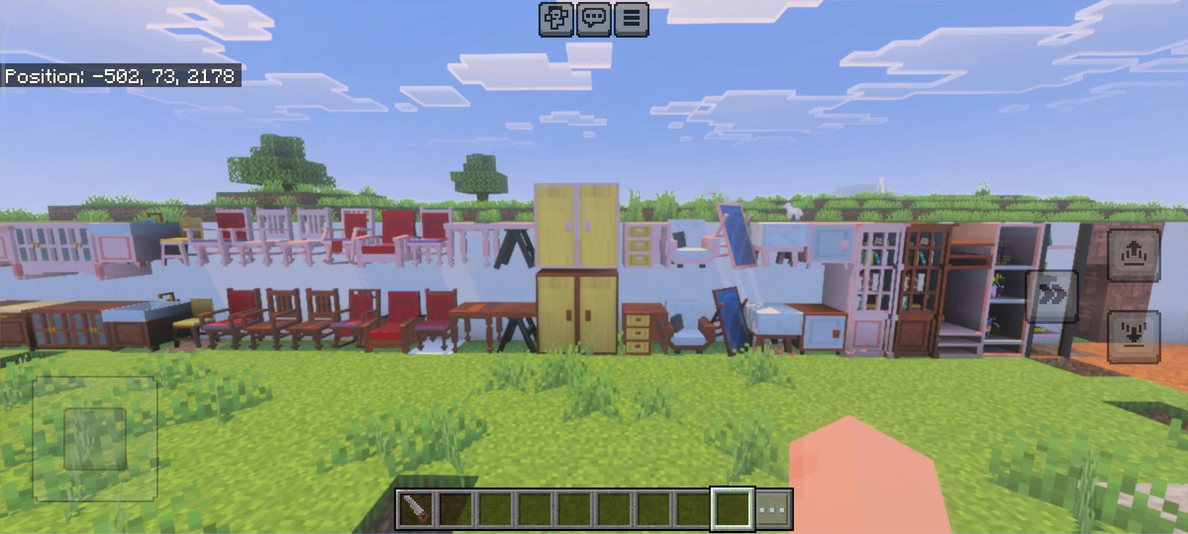 Modblockte Furniture Addon MCPE/Bedrock Mods & Addon Screenshot 2