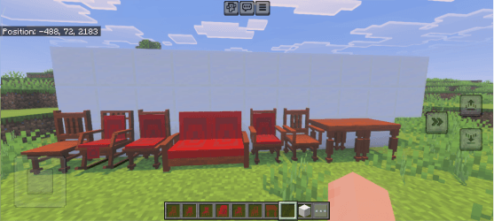 Modblockte Furniture Addon MCPE/Bedrock Mods & Addon Screenshot 4