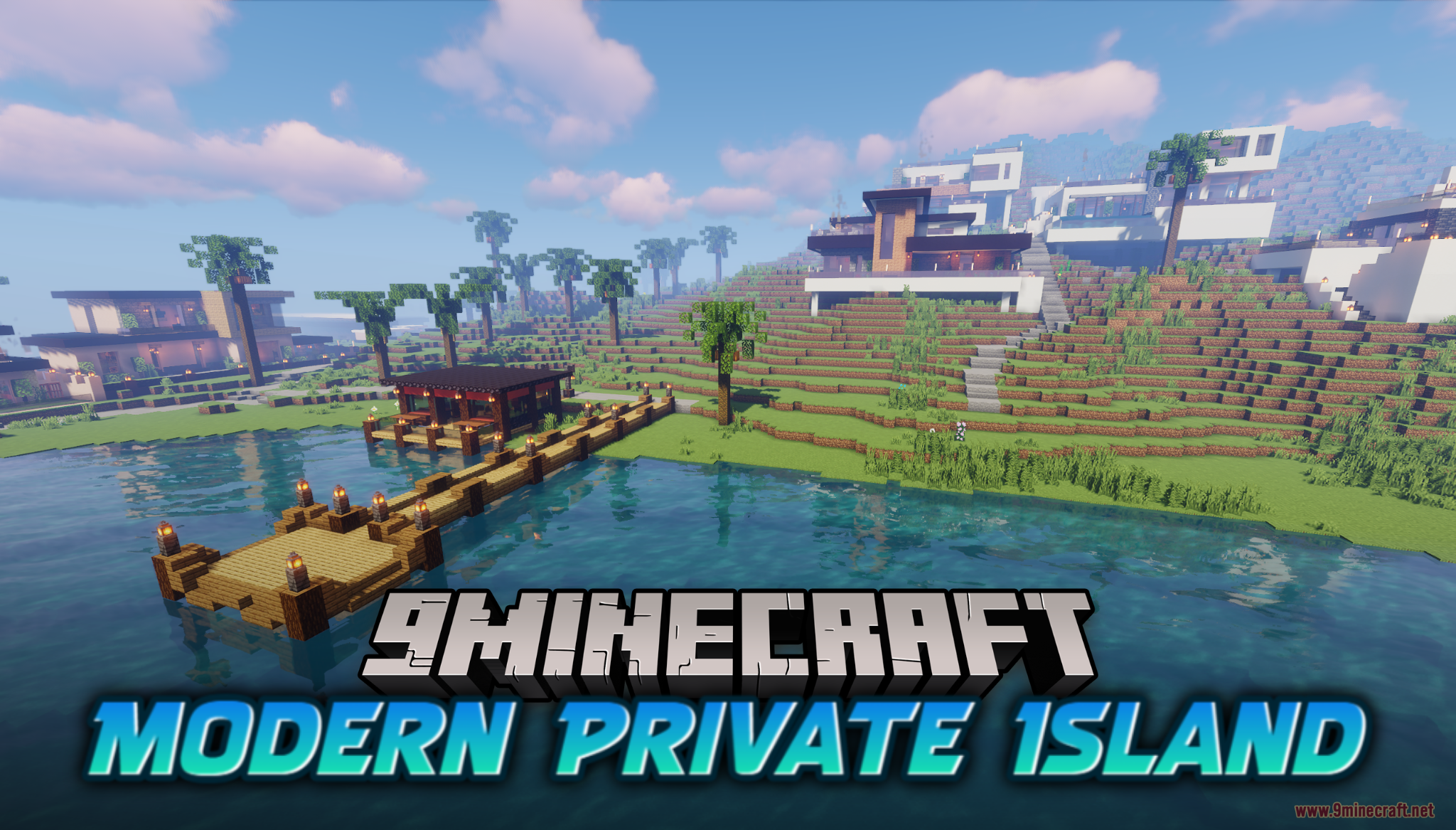 Modern Private Island Map