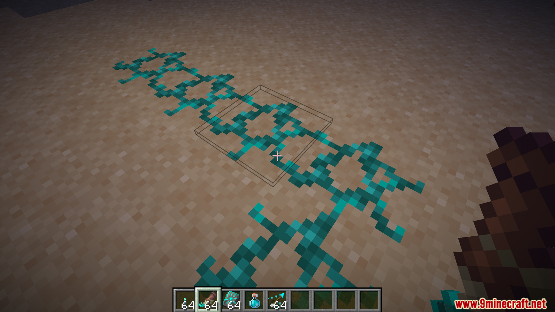 Placing Glow Paste on the ground for a hidden light source
