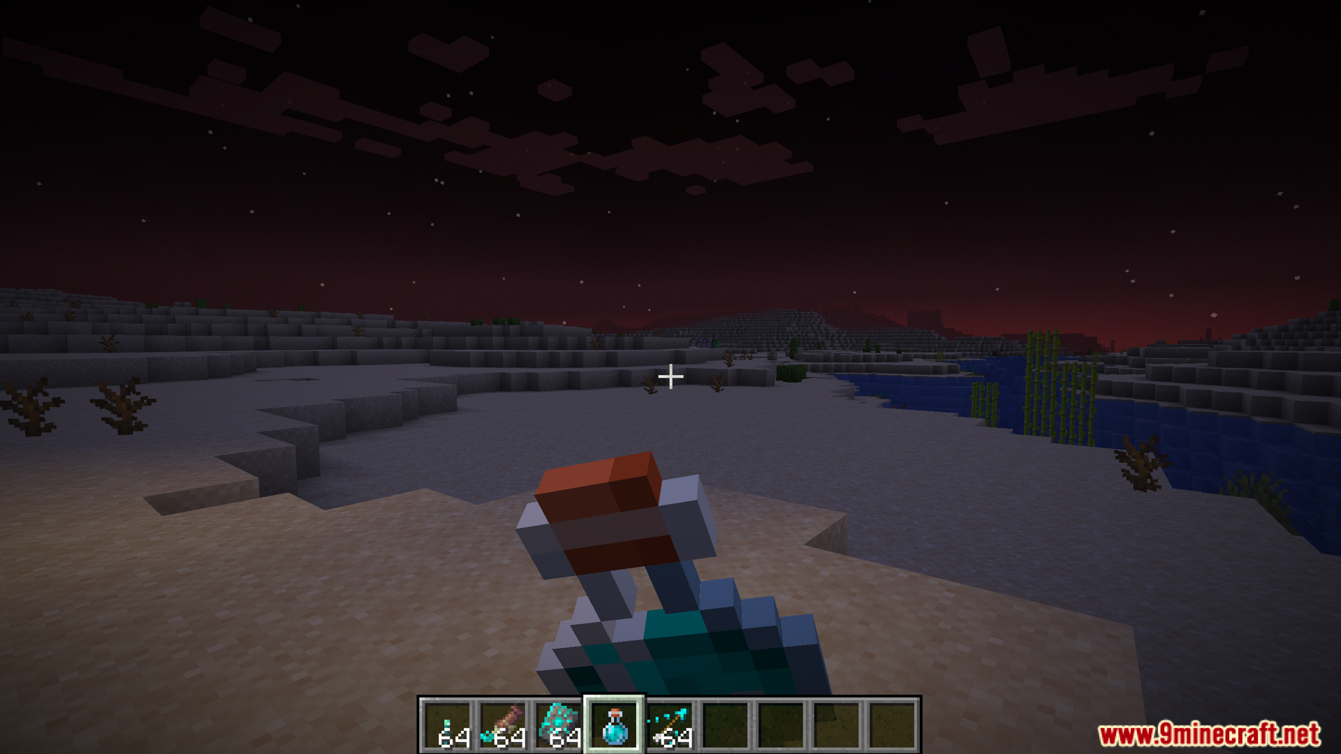 Holding a Revealing Potion at dusk on a beach