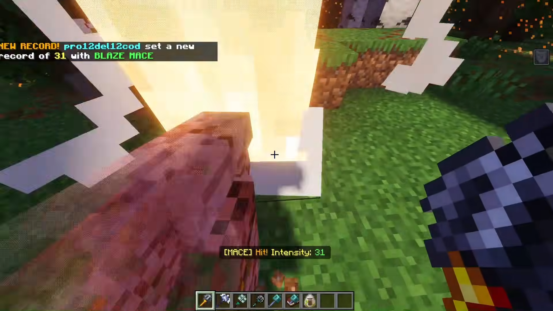 New Maces Overhaul Addon Mod Screenshot 3 Player setting a new record with the Blaze Mace