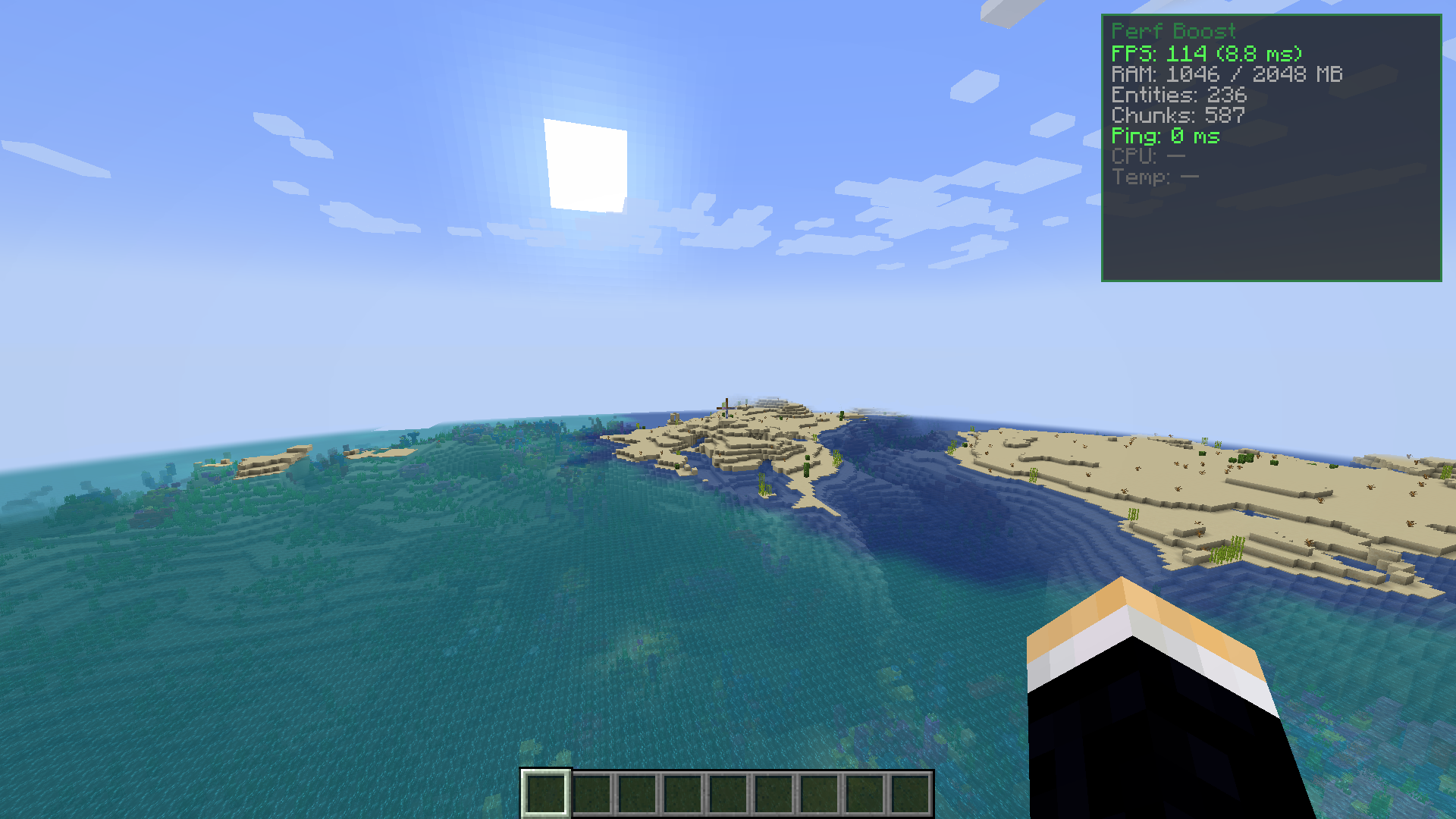 Minecraft Ocean View With Island And Desert Biome Minecraft Ocean View With Island And Desert Biome