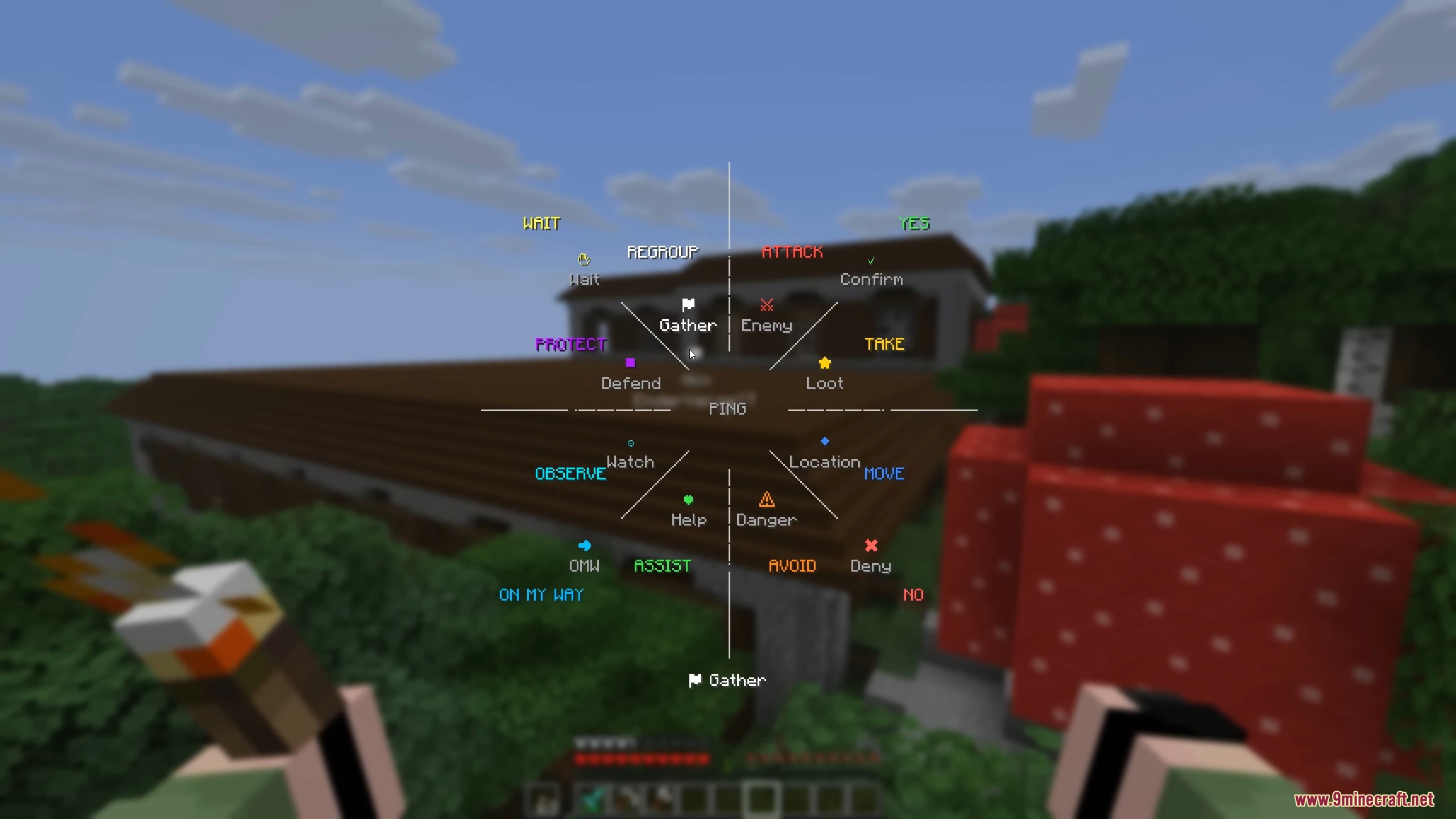 Minecraft Combat UI Crosshair Enemy Targeting Interface