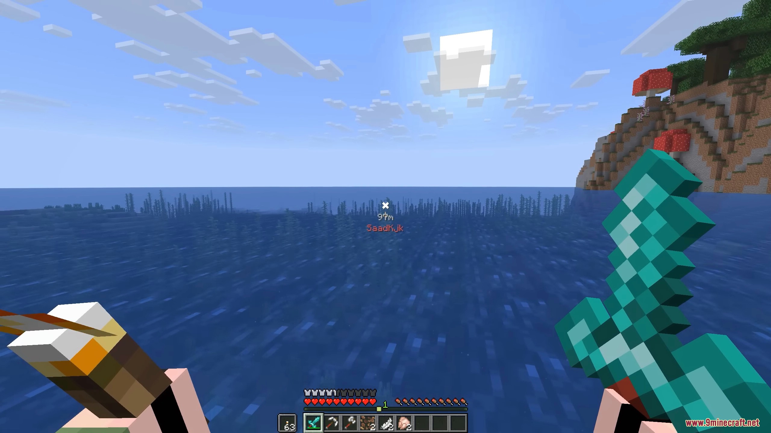 Player Swimming In Ocean Near Island