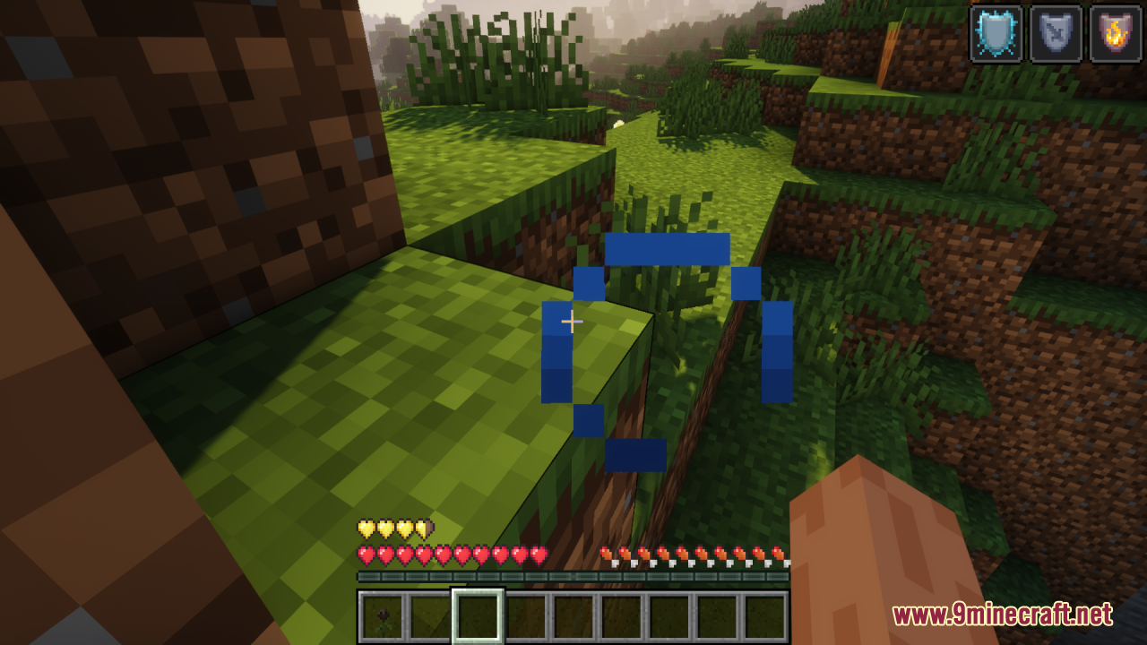 Pixels Simple Hud pack displaying custom yellow health heart icons