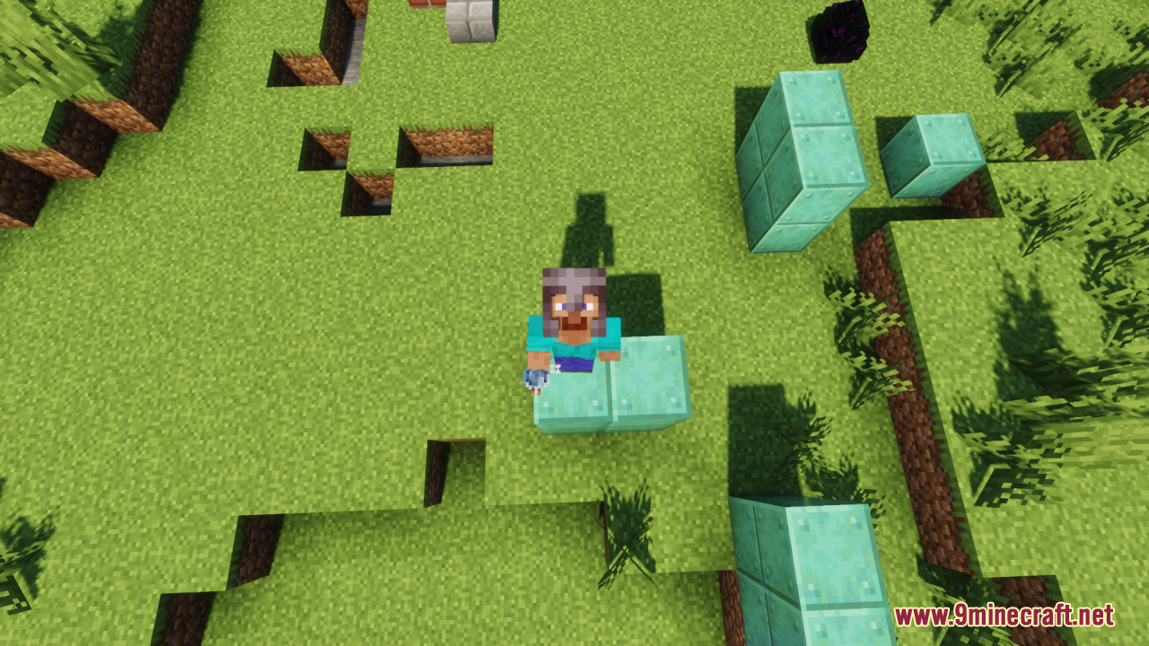 Top down view of player holding Potion Effect Indicators potion