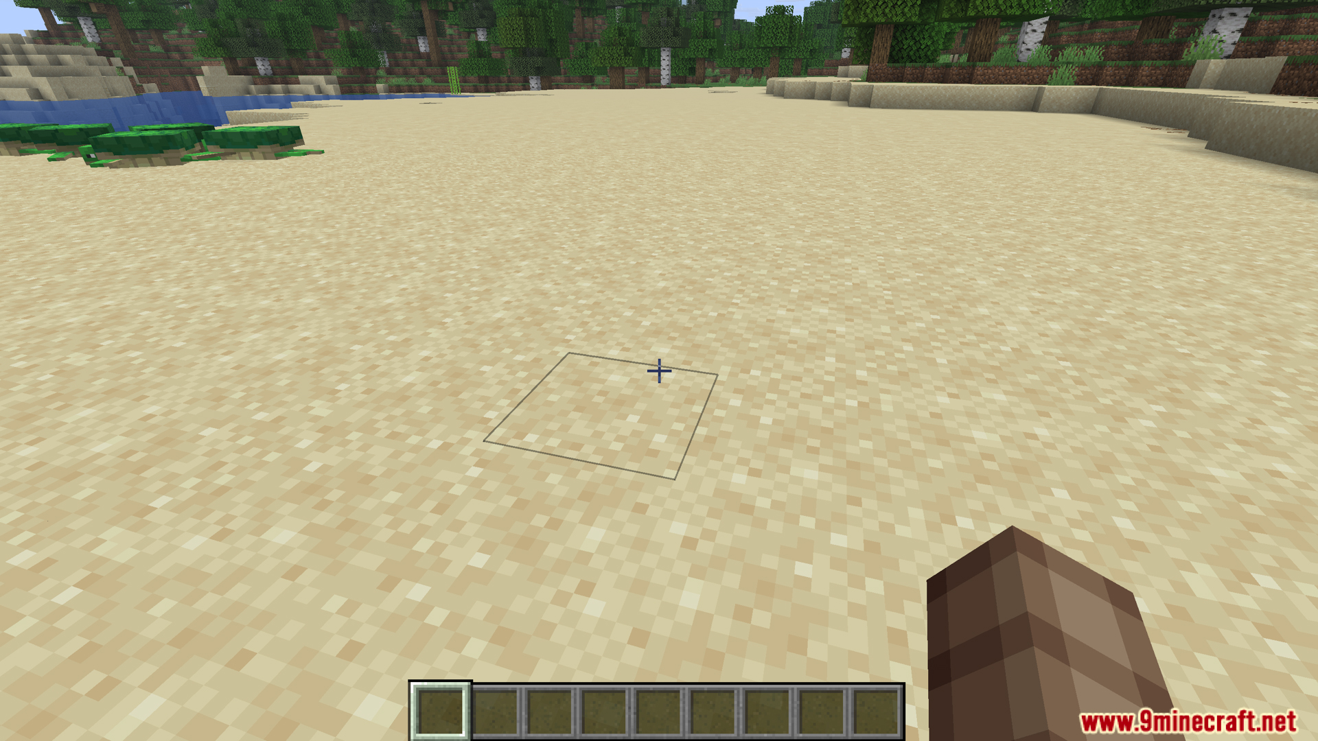 Footprints left on sand after walking