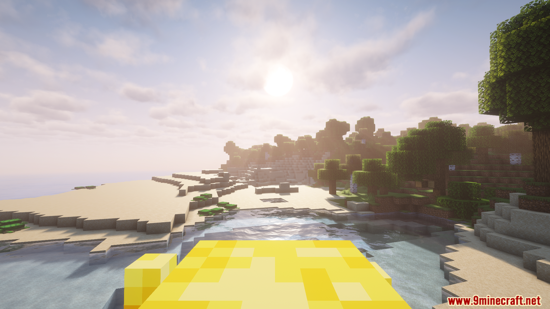 First person view of a player riding a Blaze mob