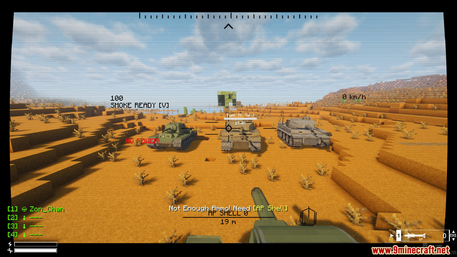 Player aiming at tanks in SBW Warsteel WW2 Mod