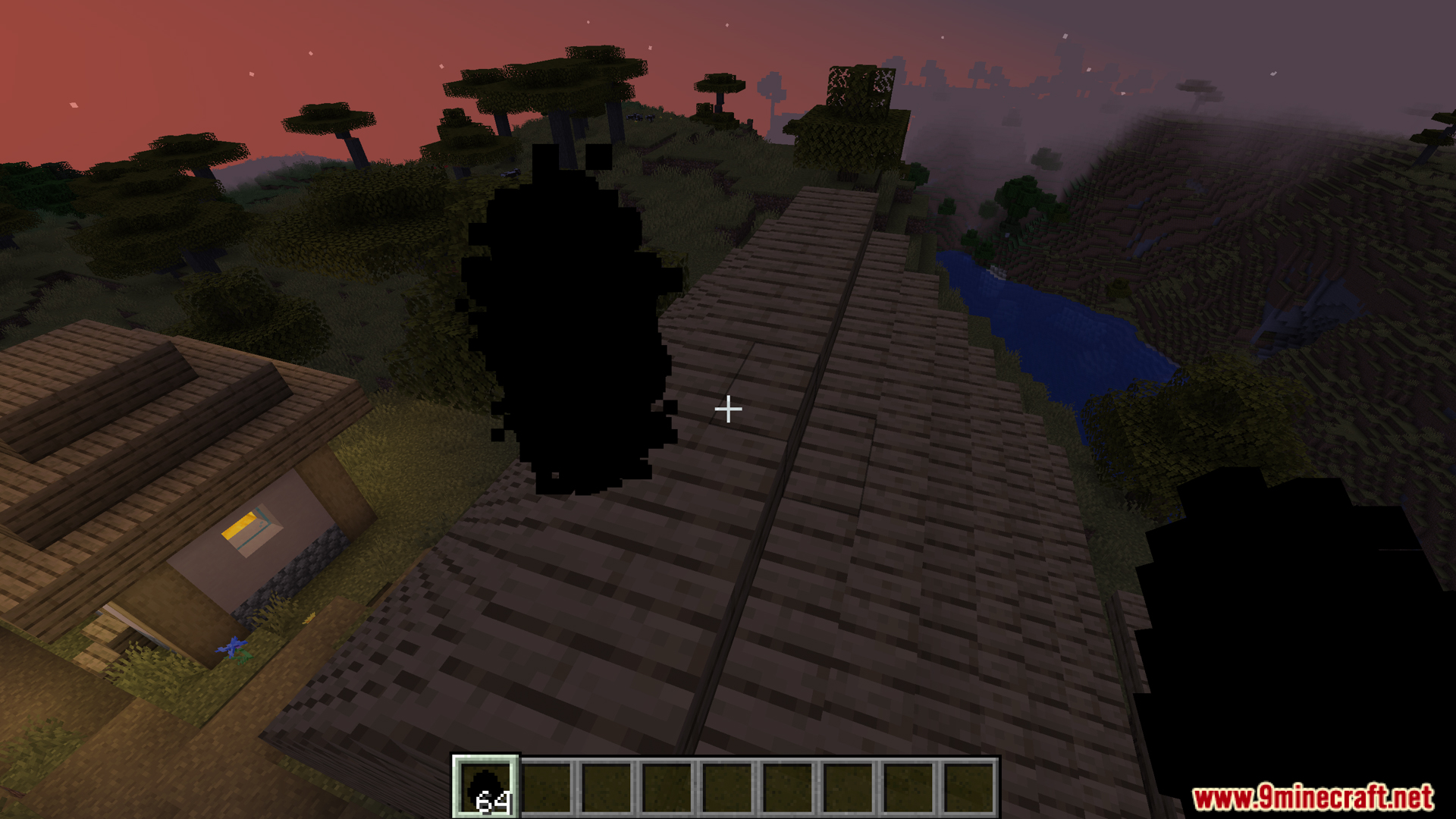 Wooden Bridge at Sunset with Trees