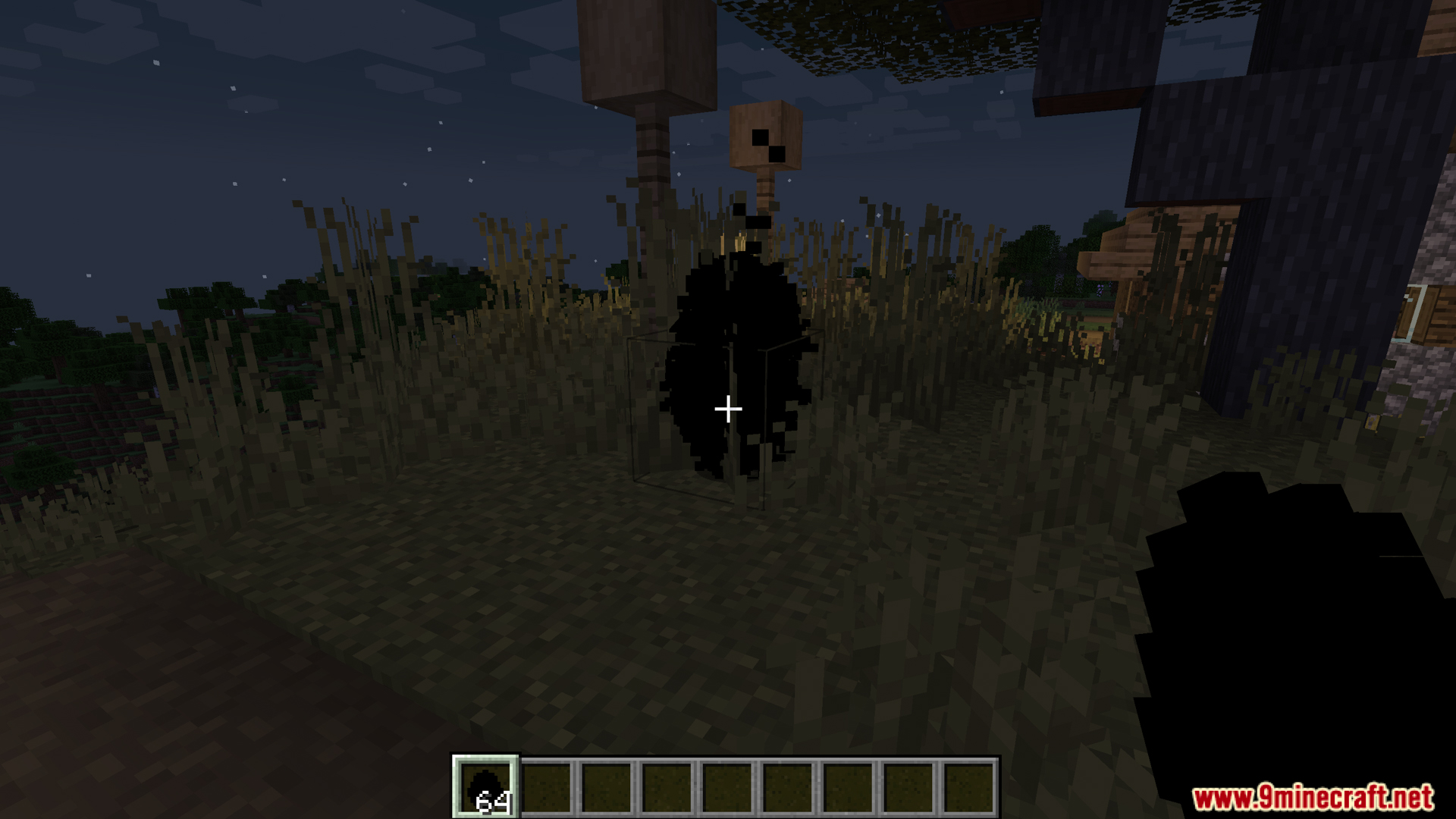 Night Scene Tall Grass Field Minecraft