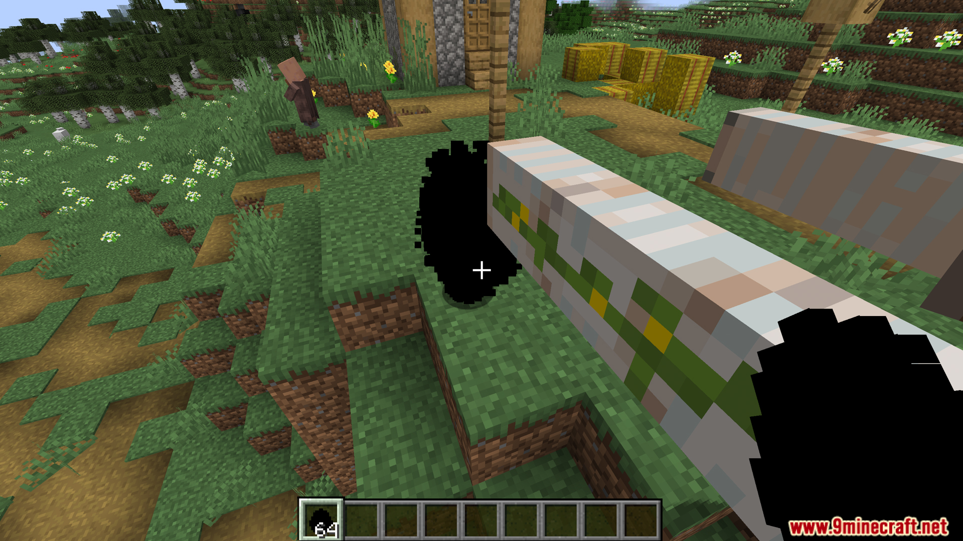 Player Building House Near Farm Area