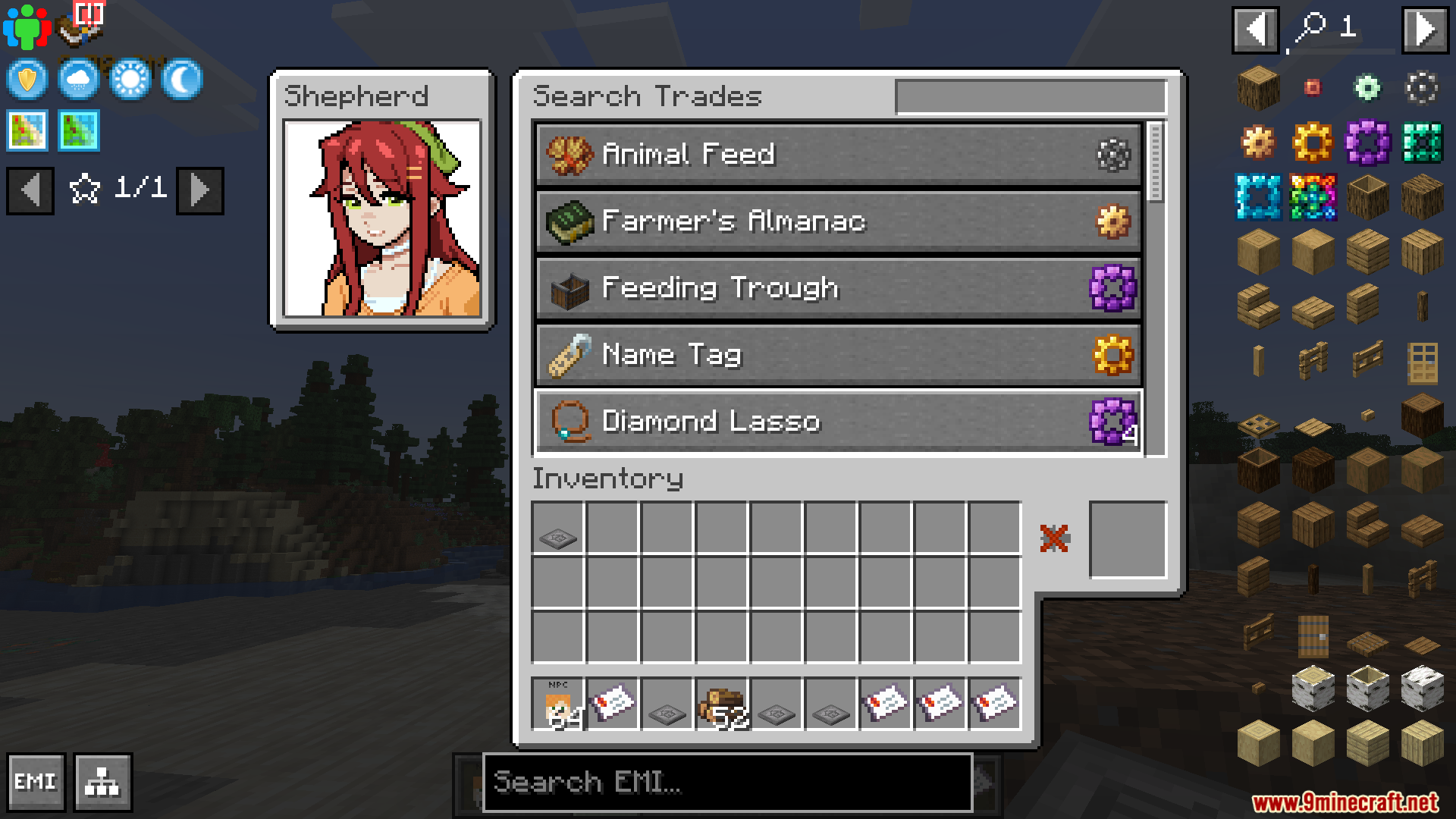 Trading menu with Maria for ranching supplies