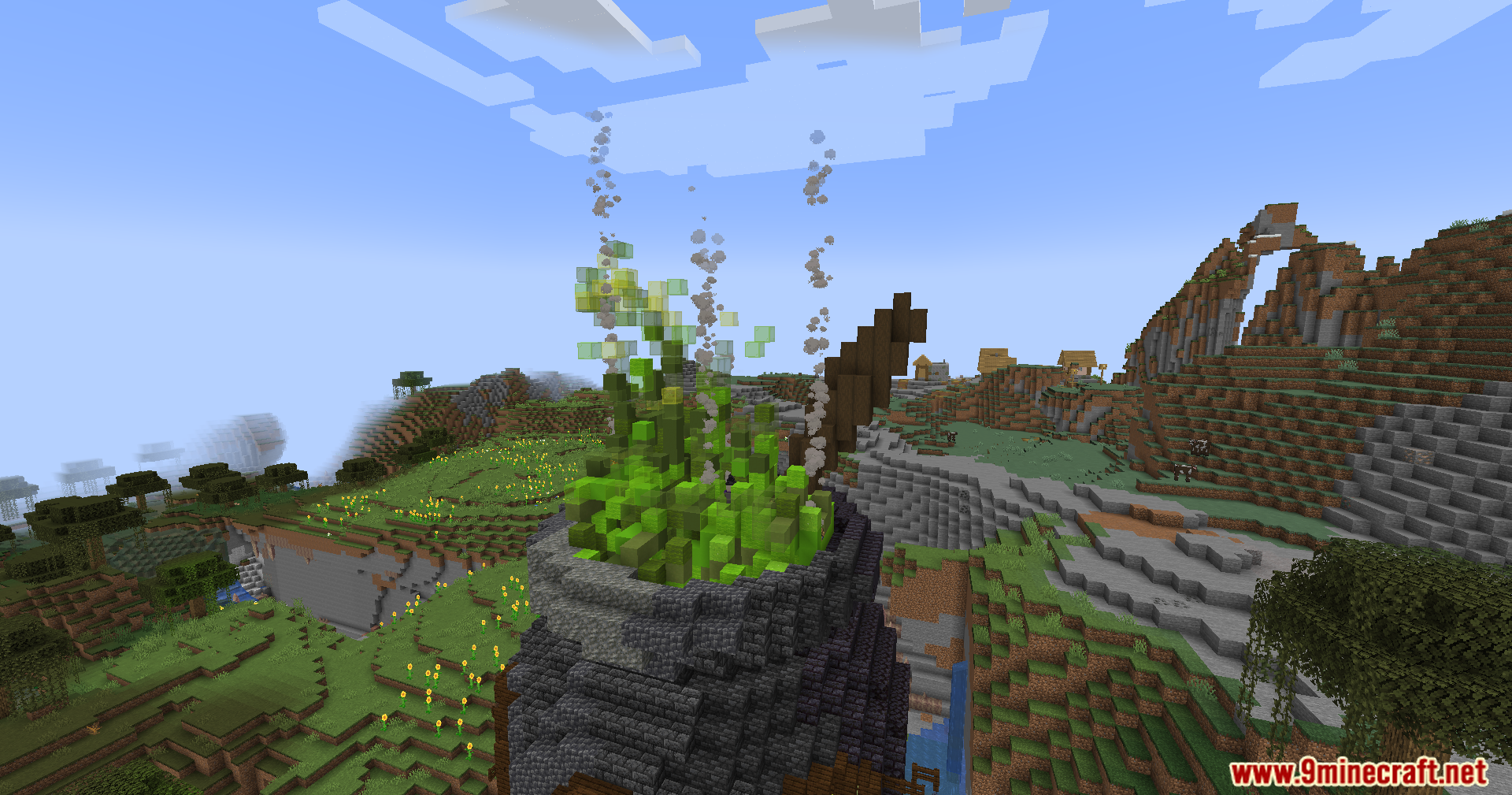 The Spooky Witch Pot Mod's giant cauldron structure