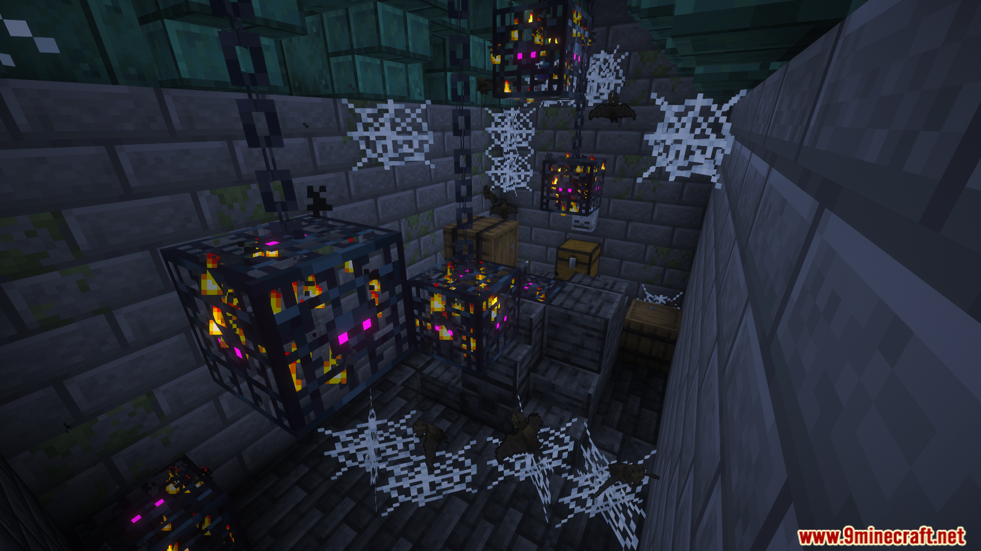 Simple stone villager statue structure found in a green forest biome