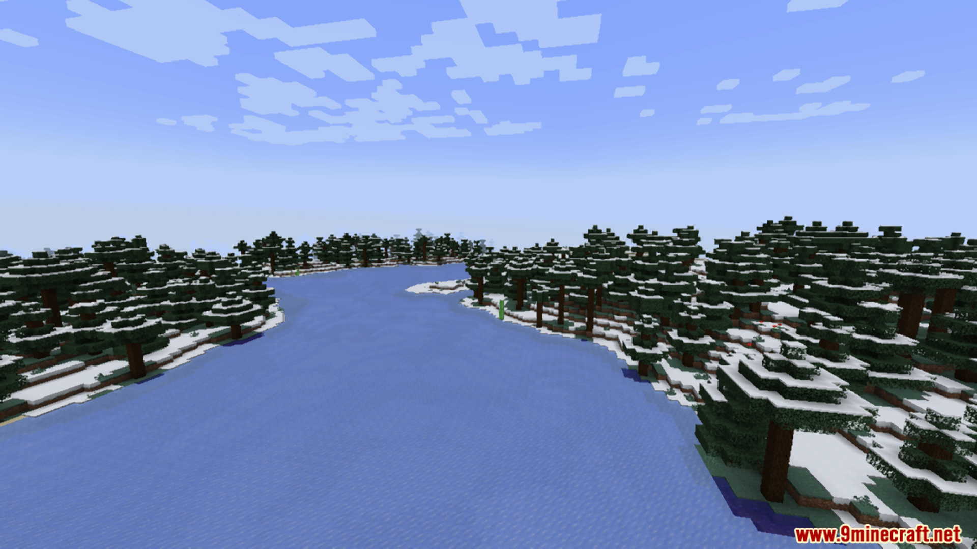 Snowy Forest Lake Winter Landscape Snowy Forest Lake Winter Landscape